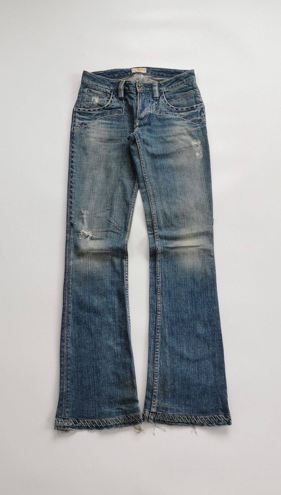 Antik Denim Bootcut Antik Denim Distressed Jeans ERD Grunge Size 27" / US 4 / IT 40 - 7 Thumbnail