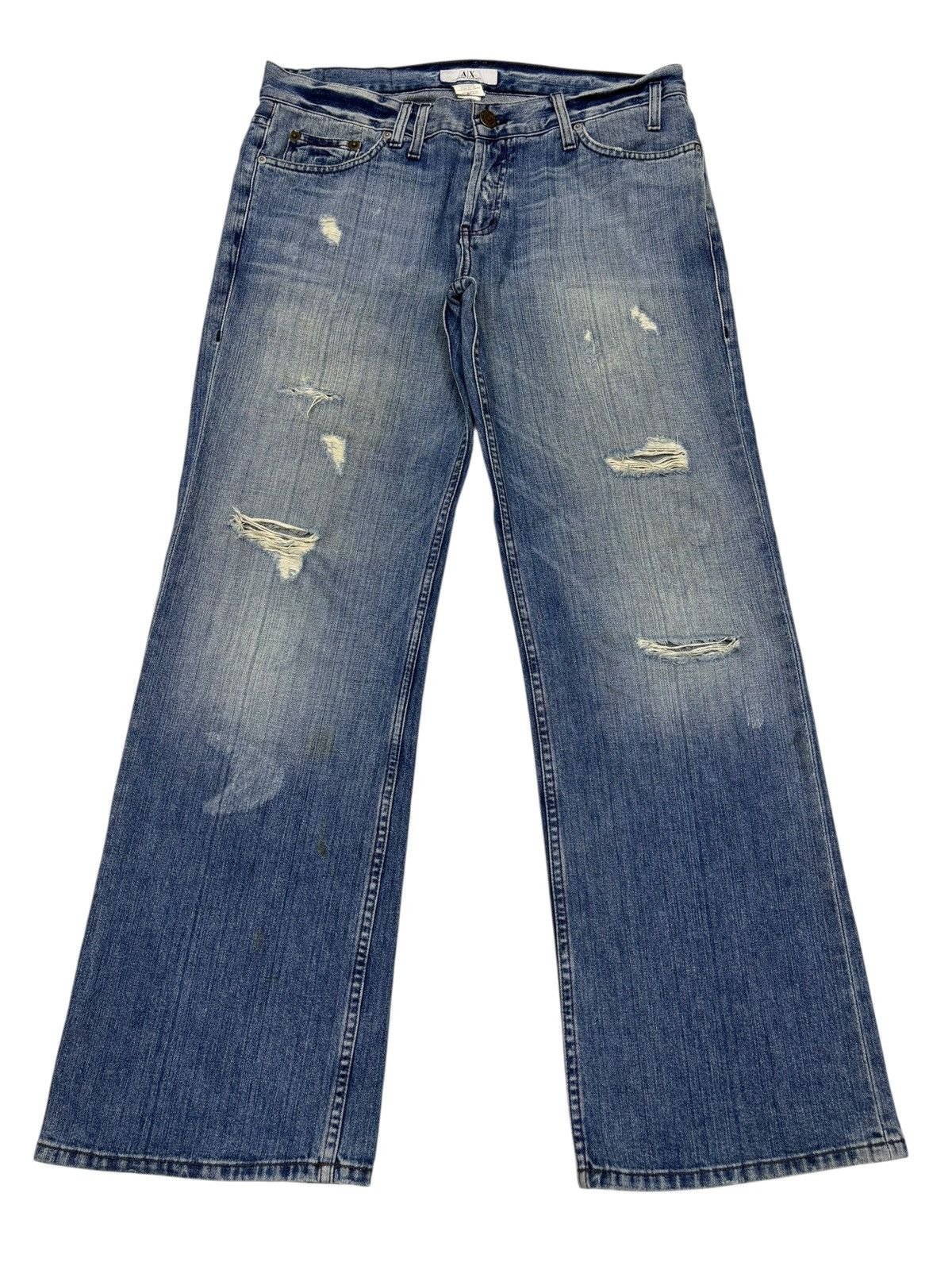 Kapital Baggy Flare Armani Exchange Distressed Denim Flare Jeans Size US 36 / EU 52 - 1 Thumbnail