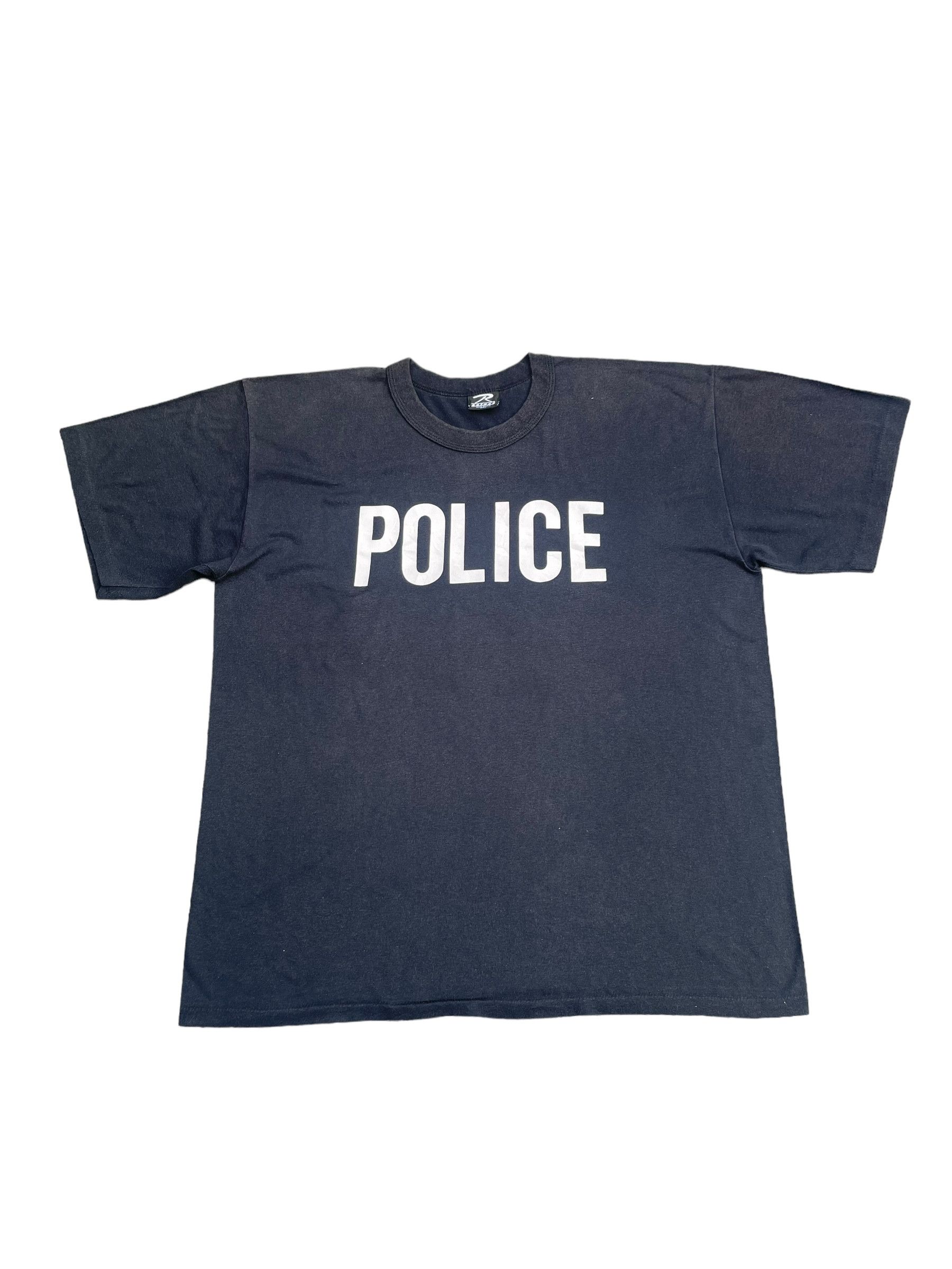 Vintage Vintage Police Spellout Tshirt Size US XXL / EU 58 / 5 - 1 Thumbnail