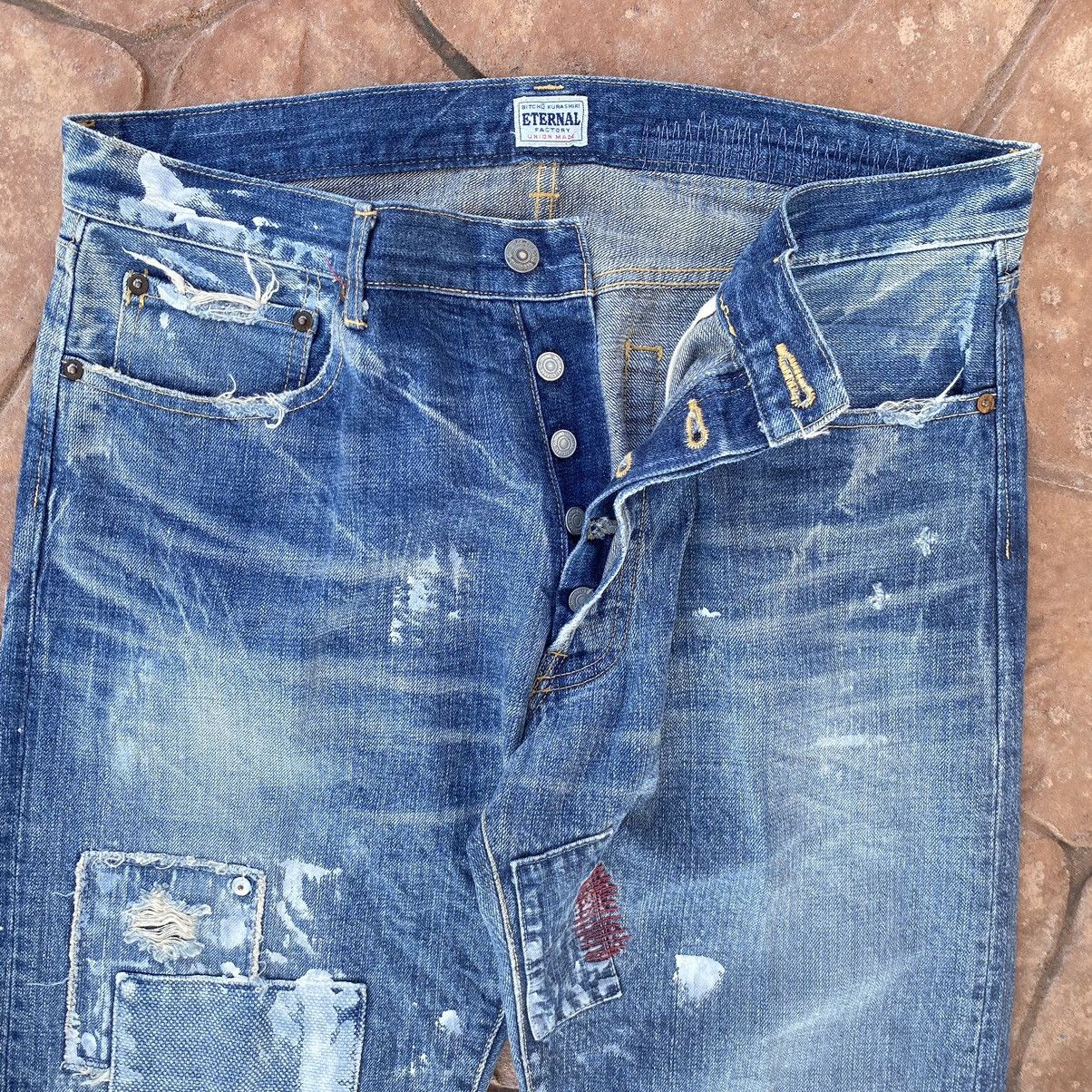 Eternal Thrashed Eternal Bitchu Kurashiki Japanese Brand Denim Pant Size US 36 / EU 52 - 5 Thumbnail
