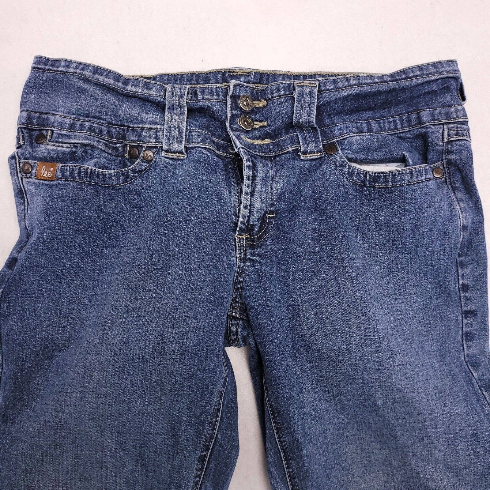 Lee Lee One True Fit Button Zip Denim Jeans Women Size 9/10 Blue | Grailed