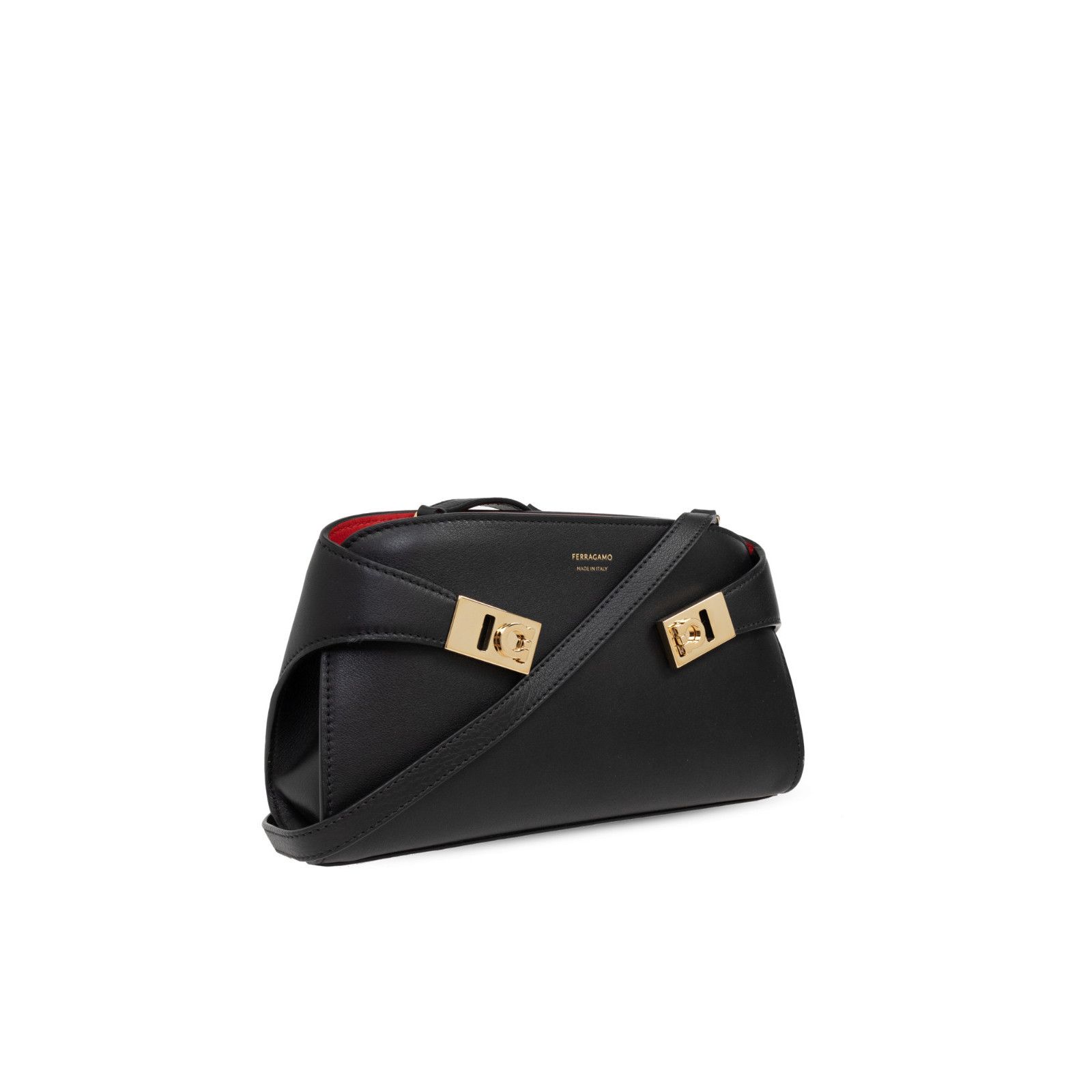 Salvatore Ferragamo FERRAGAMO Hug Black Leather Shoulder Bag New & Authentic Size ONE SIZE - 3 Thumbnail