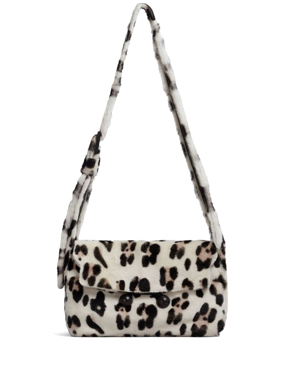 Marni o1w1db11125 Size:OS/Animal Print Shoulder Bag in White/Black Size ONE SIZE - 1 Thumbnail