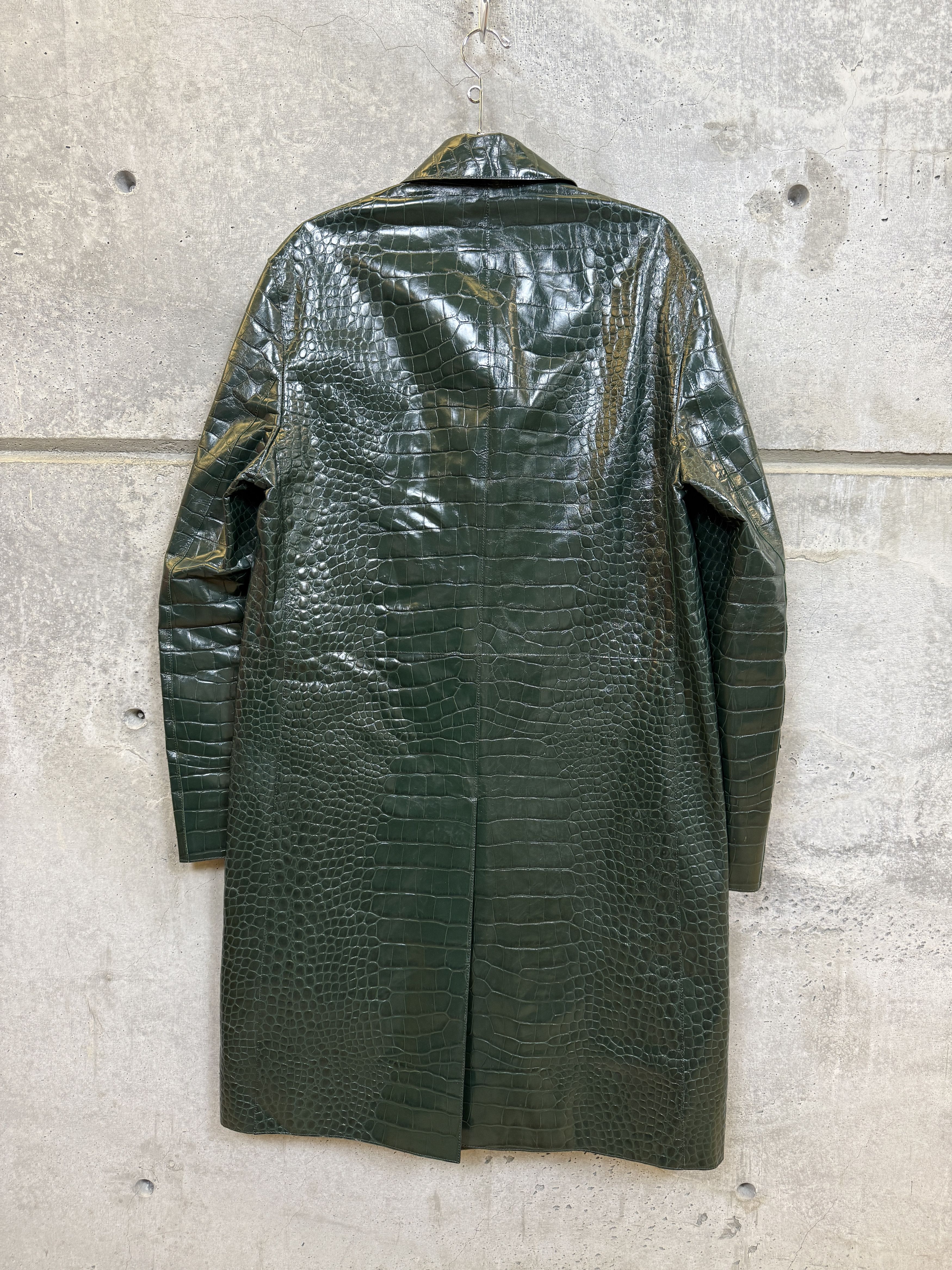 Lanvin Lanvin Paris FW23 Crocodile Embossed Leather Coat Size US M / EU 48-50 / 2 - 2 Thumbnail