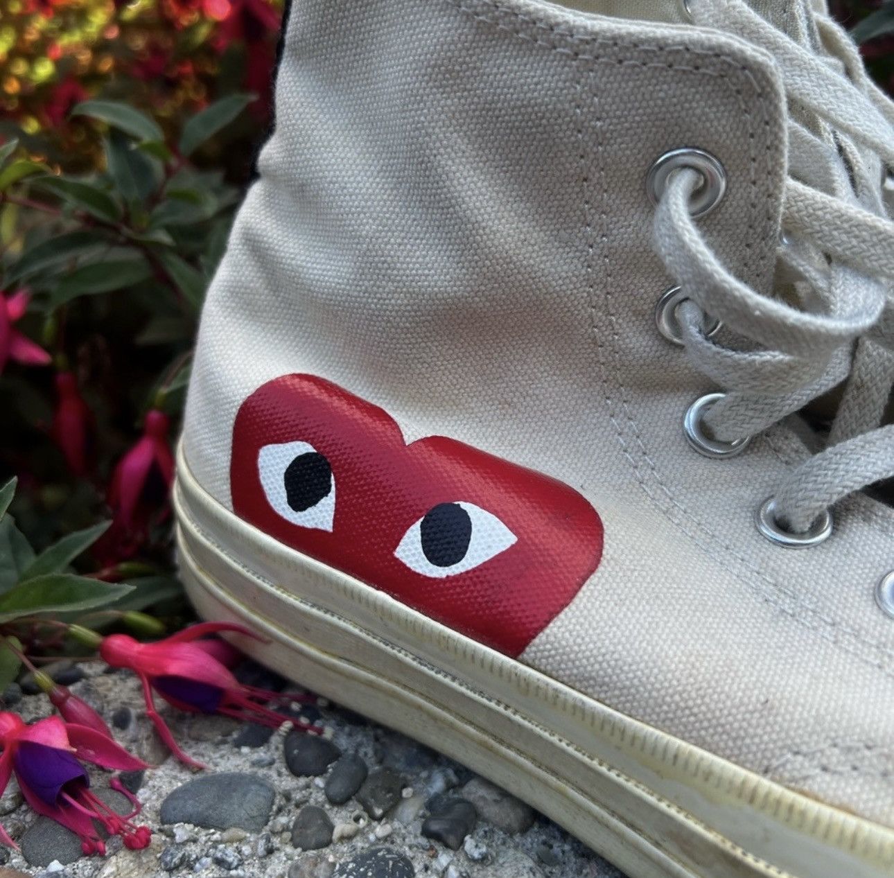 Comme des Garcons Converse Chuck Taylor All Star High x Comme des Garcons Size US 6 / IT 36 - 2 Thumbnail