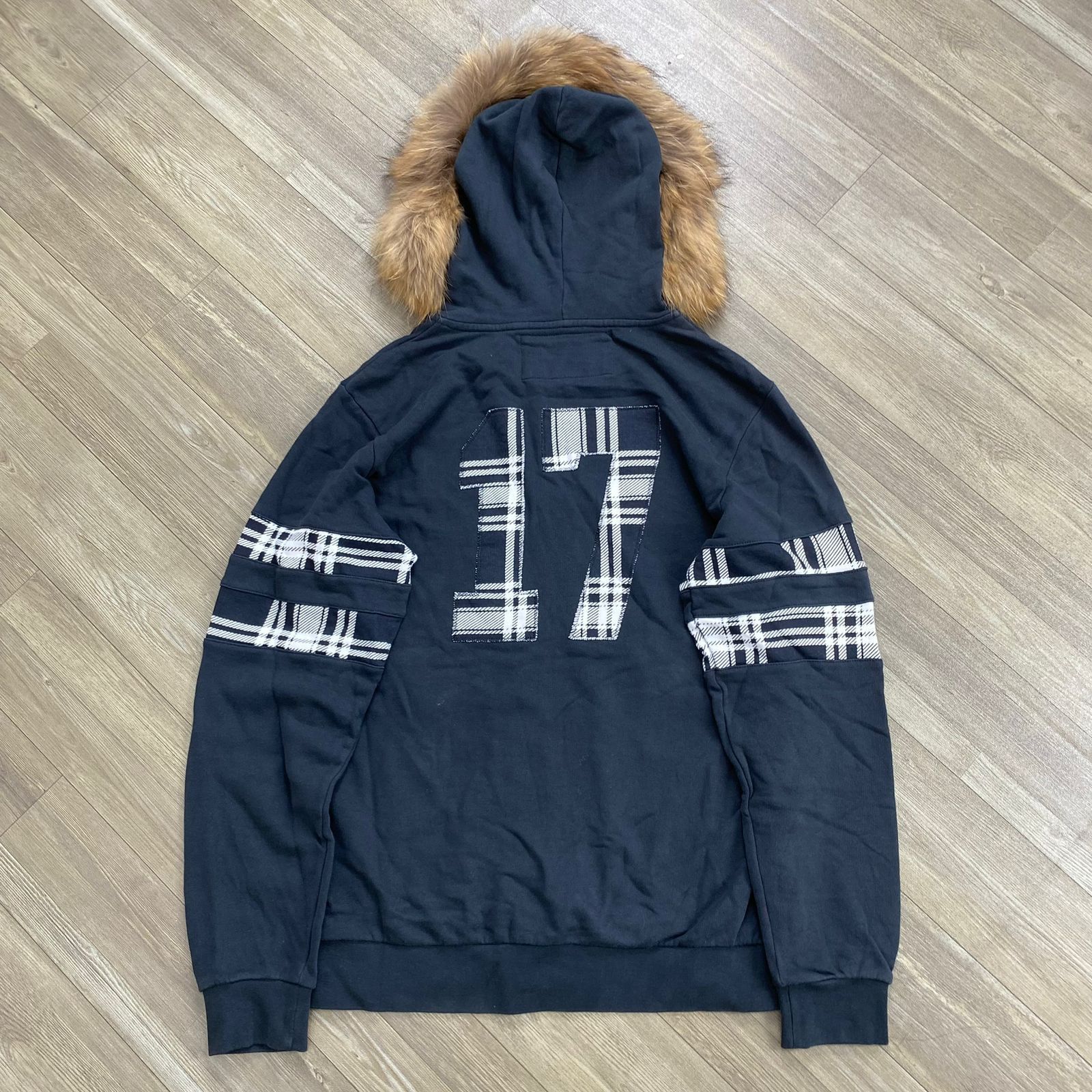 Japanese Brand 2000s Hydrogen Skulls Ifsix Cross Lgb Style Zip Fur Hoodie Size US L / EU 52-54 / 3 - 15 Thumbnail