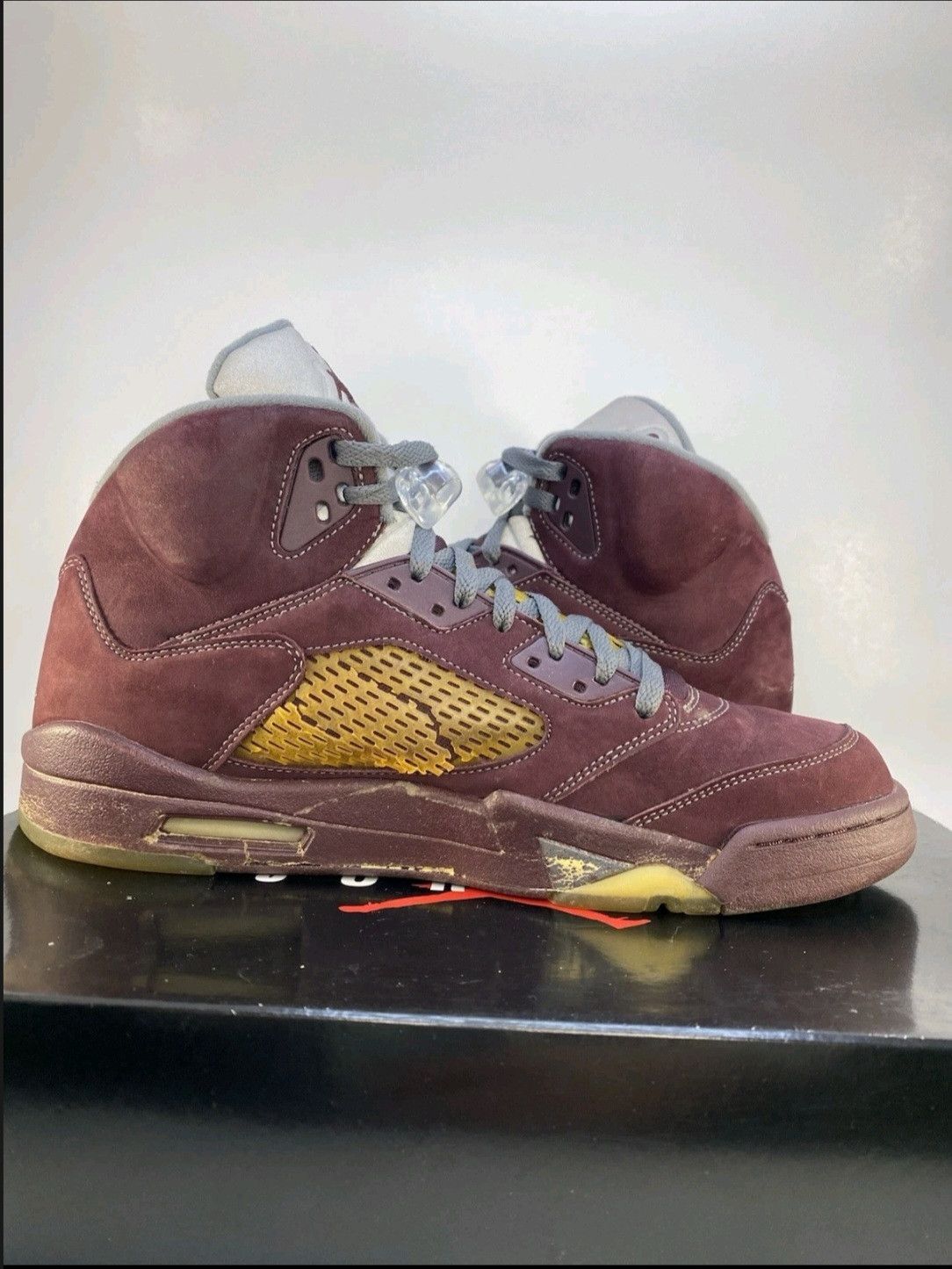 Jordan Brand Nike Air Jordan Retro 5 LS Burgundy 2006 Size 12 Men Size US 12 / EU 45 - 5 Thumbnail
