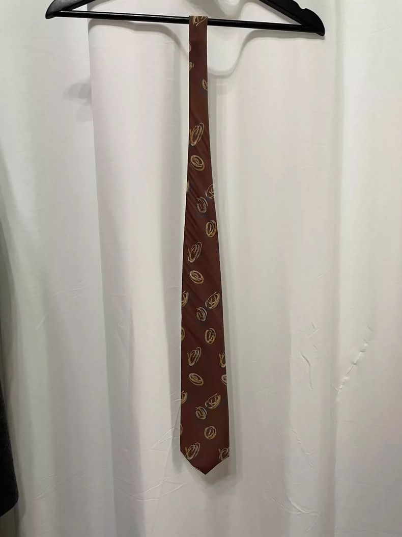 Issey Miyake Issey Miyake Medieval Silk Tie with Interesting Geometric P Size ONE SIZE - 1 Thumbnail