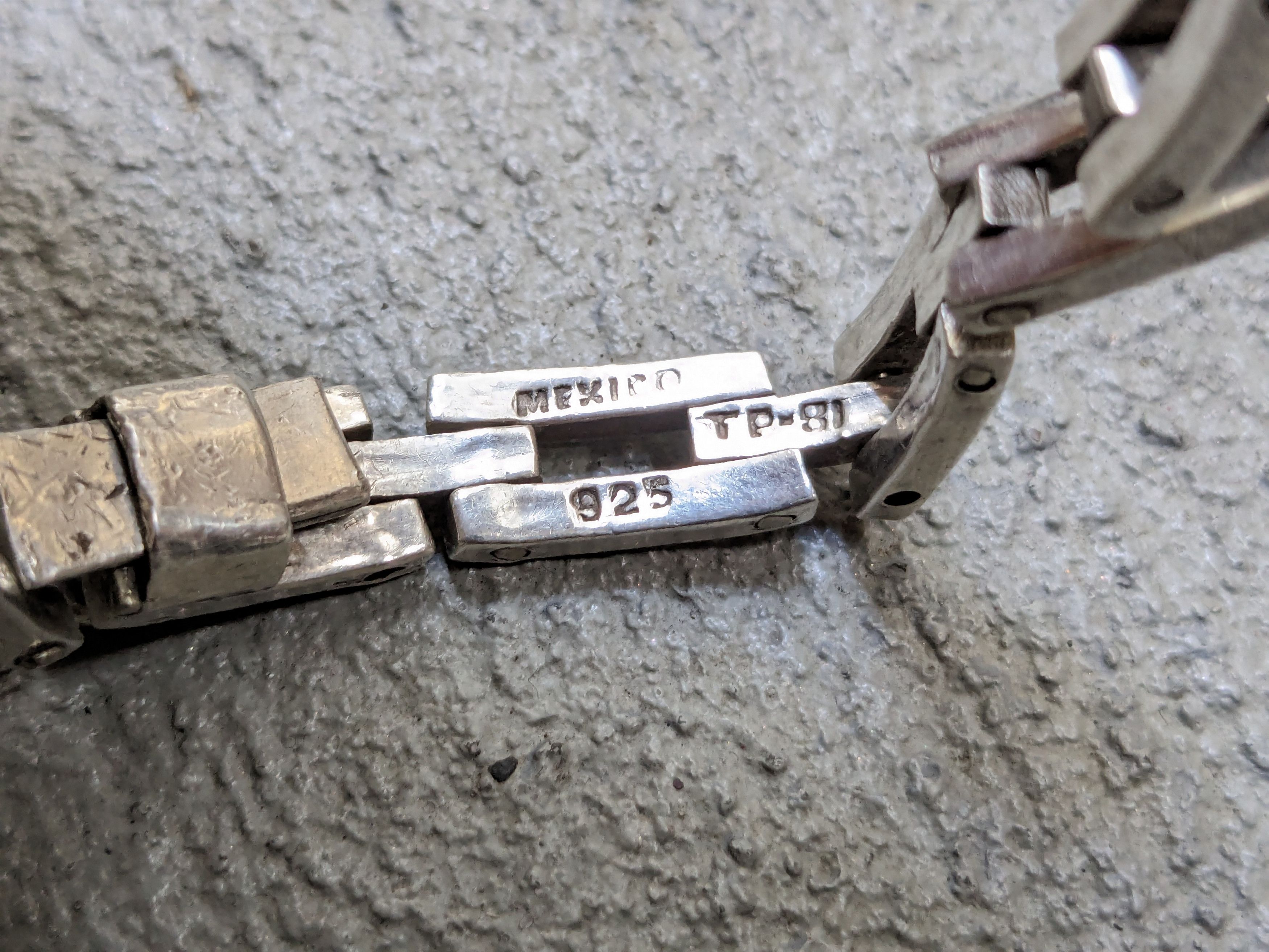 Jewelry Vintage Sterling Silver Bracelet Link Chain 8" Biker Punk Size ONE SIZE - 15 Thumbnail