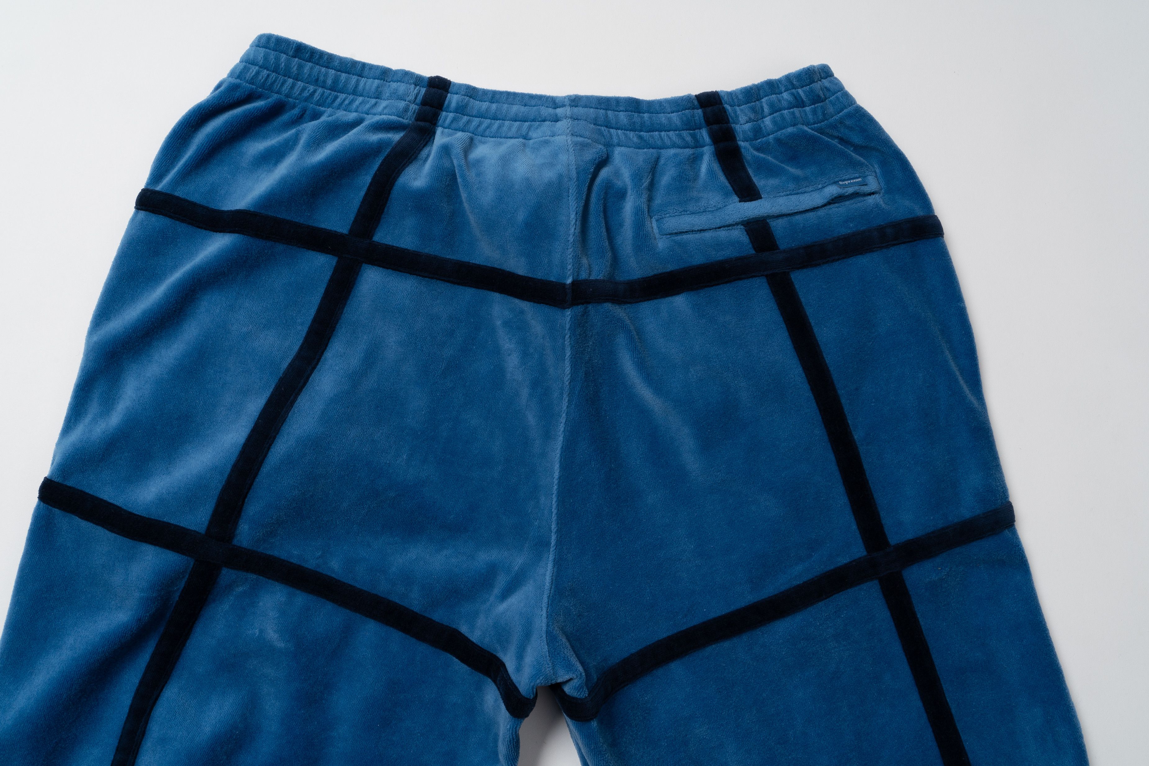 Supreme 🔵SUPREME Grid Taping Velour Jacket and Sweat pant outfit Size 50R - 17 Thumbnail
