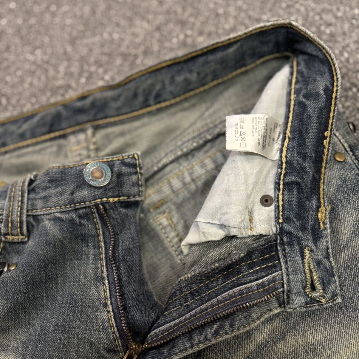 Japanese Brand Vintage Boot Cut Japanese Distressed Trim Studded Denim Size US 31 - 12 Thumbnail