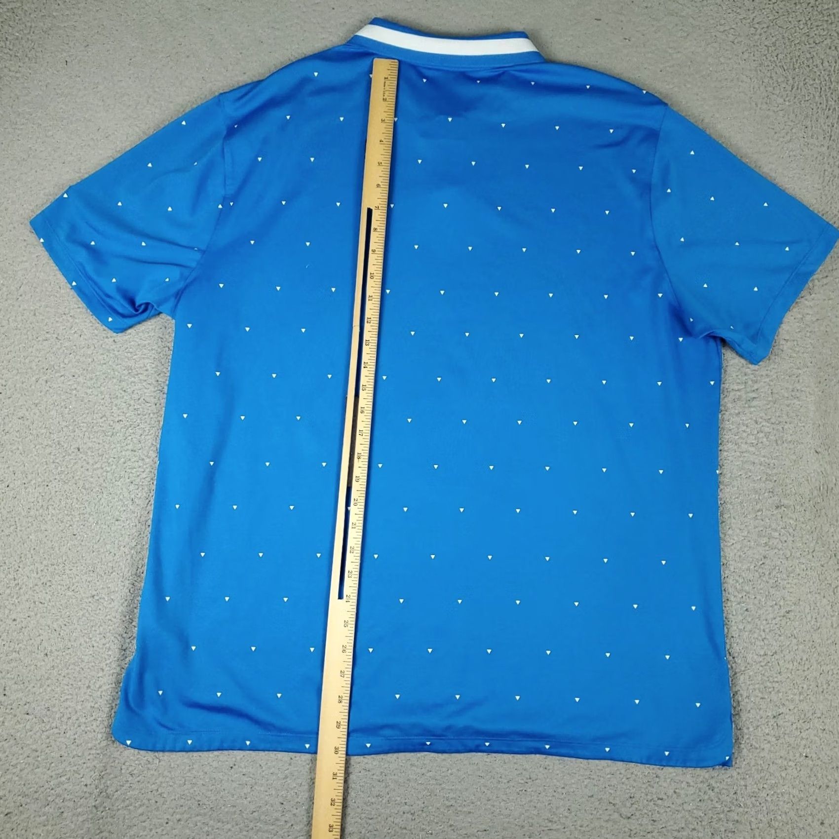 Nike Nike Polo Shirt Mens Size XL Blue Geometric Swoosh Golf Casual Short Sleeve Size US XL / EU 56 / 4 - 4 Thumbnail