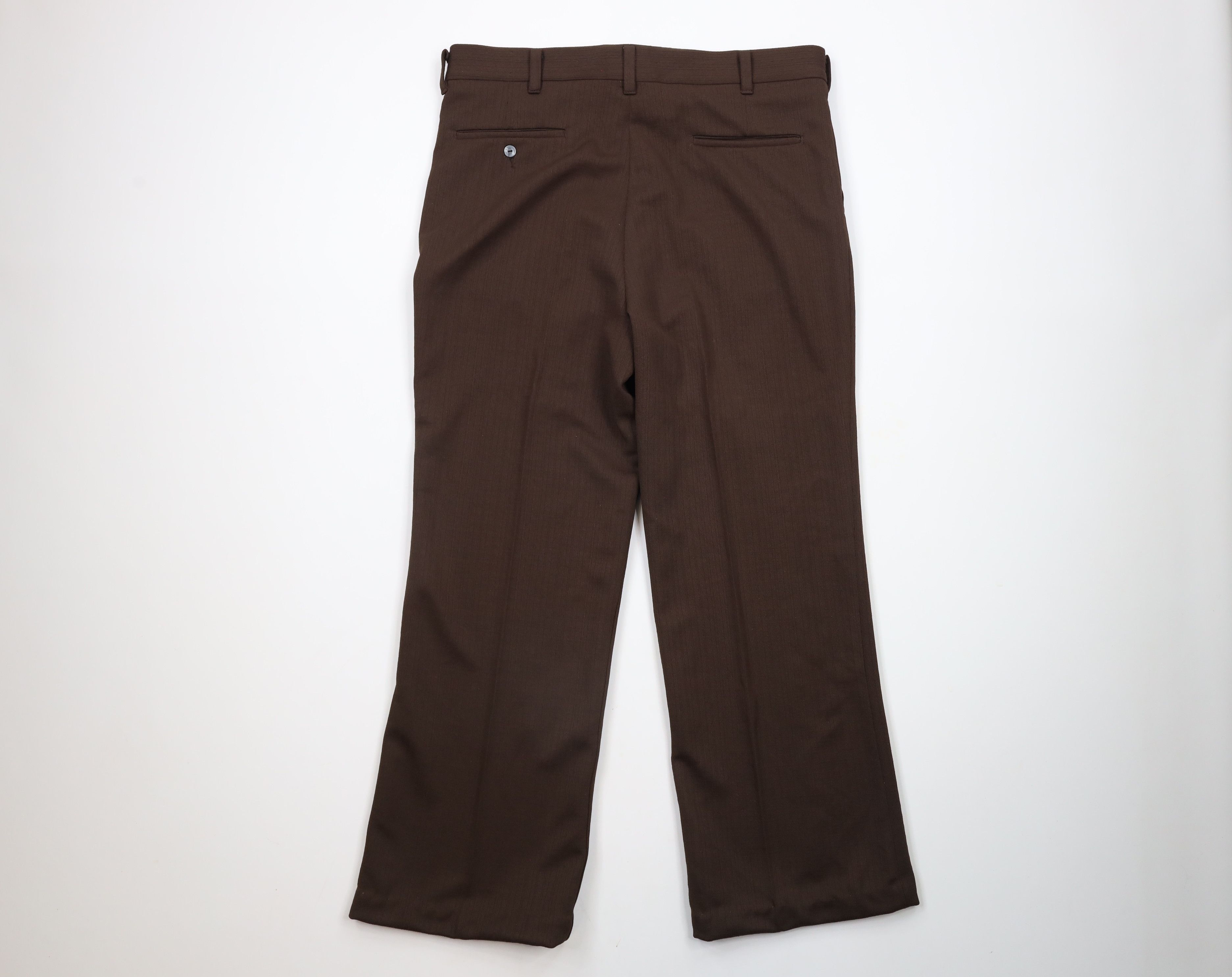 Vintage Vintage 60s 70s Streetwear Bell Bottoms Pants Brown USA Size US 36 / EU 52 - 7 Thumbnail
