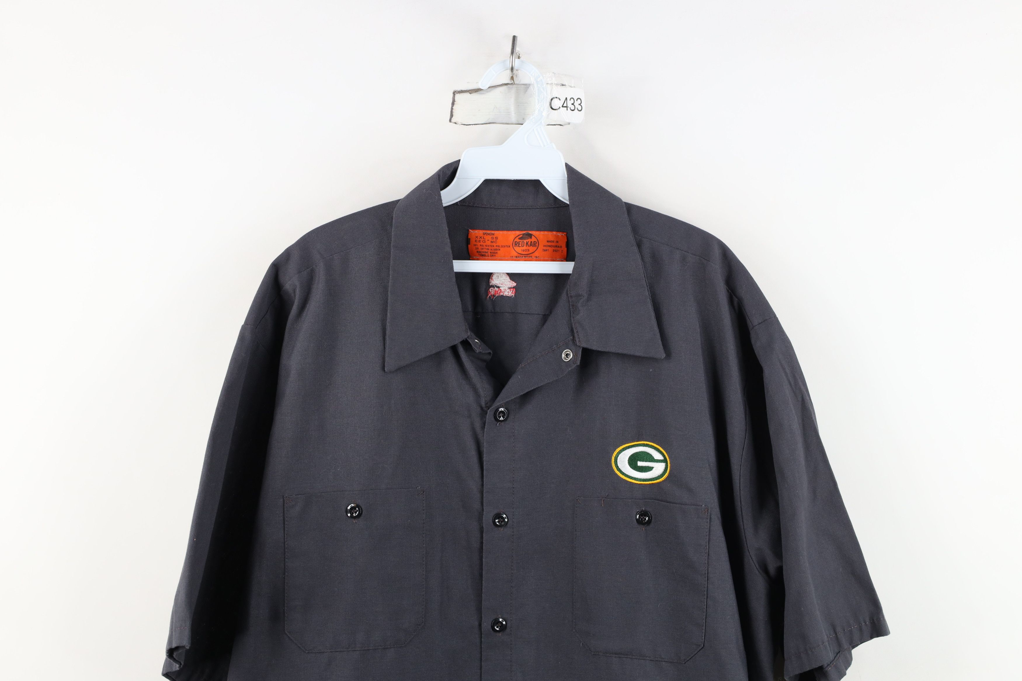 Vintage Vintage 90s Packers Football Mechanic Button Shirt Gray Size US XXL / EU 58 / 5 - 2 Thumbnail