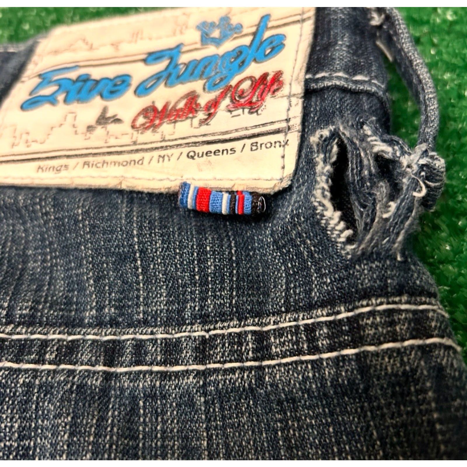 Vintage VINTAGE 5ive Jungle JNCO Baggy Jeans Shorts Skater Hip Hop Grunge Mens 38 Jorts Size US 38 / EU 54 - 4 Thumbnail