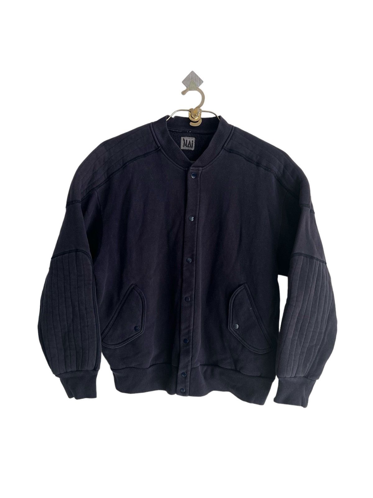 Final Home 1980s Miyake DS HAI Survivor Shoulder & Sleeve Paded Bomber Size US M / EU 48-50 / 2 - 1 Thumbnail