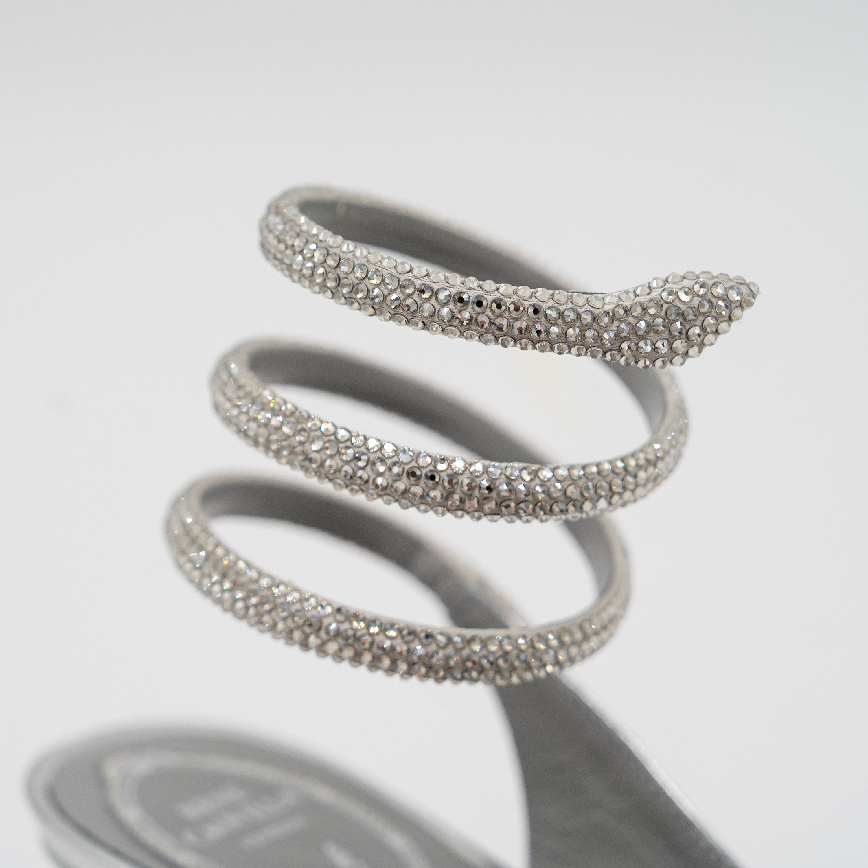 Rene Caovilla 37.5 Rene Caovilla Cleo Silver Sandals Heels 105 Leather Size US 7.5 / IT 37.5 - 6 Thumbnail