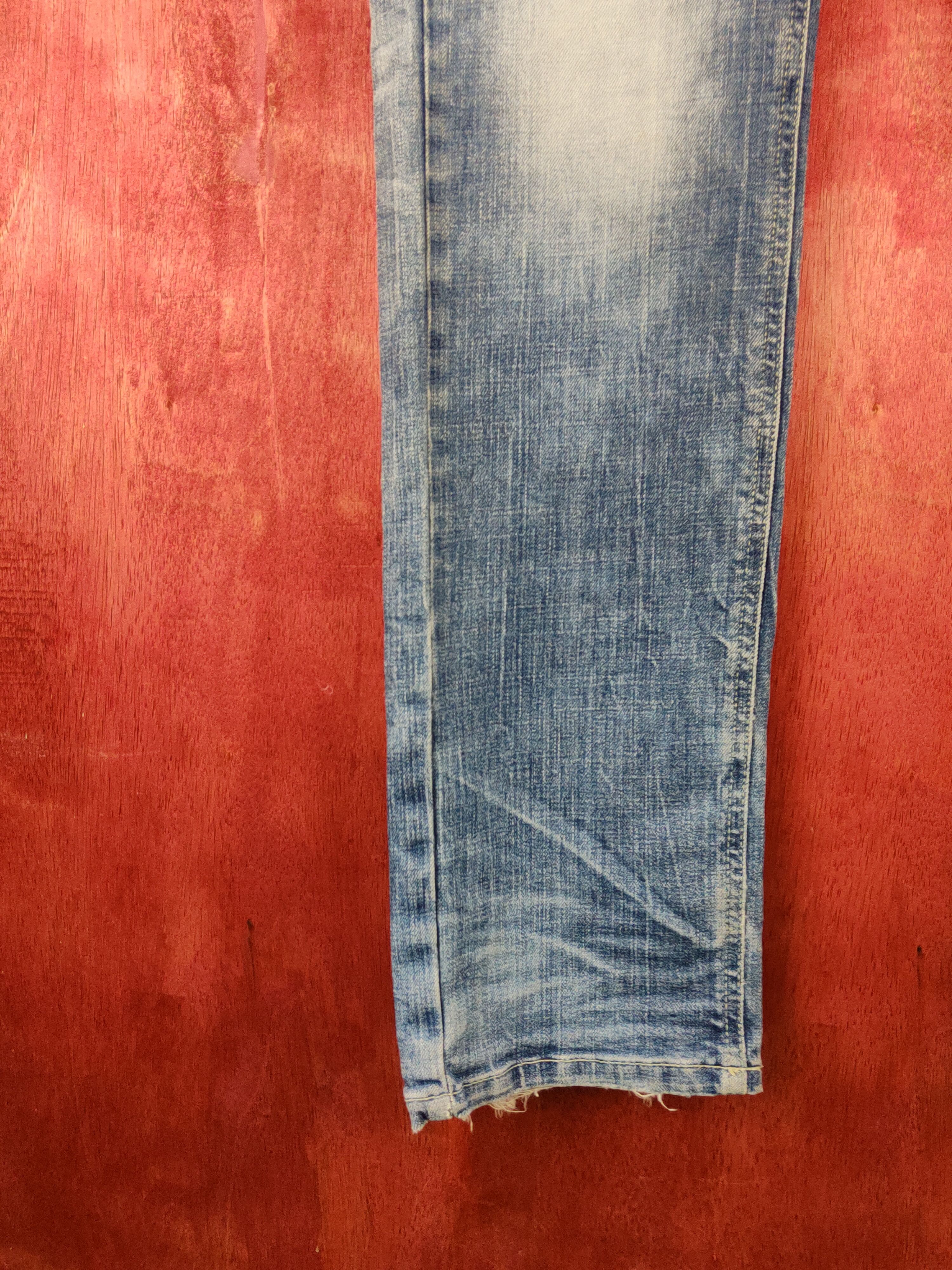 Japanese Brand Arix Blue Faded ripped distressed jeans Denim #S1603 Size US 32 / EU 48 - 6 Thumbnail