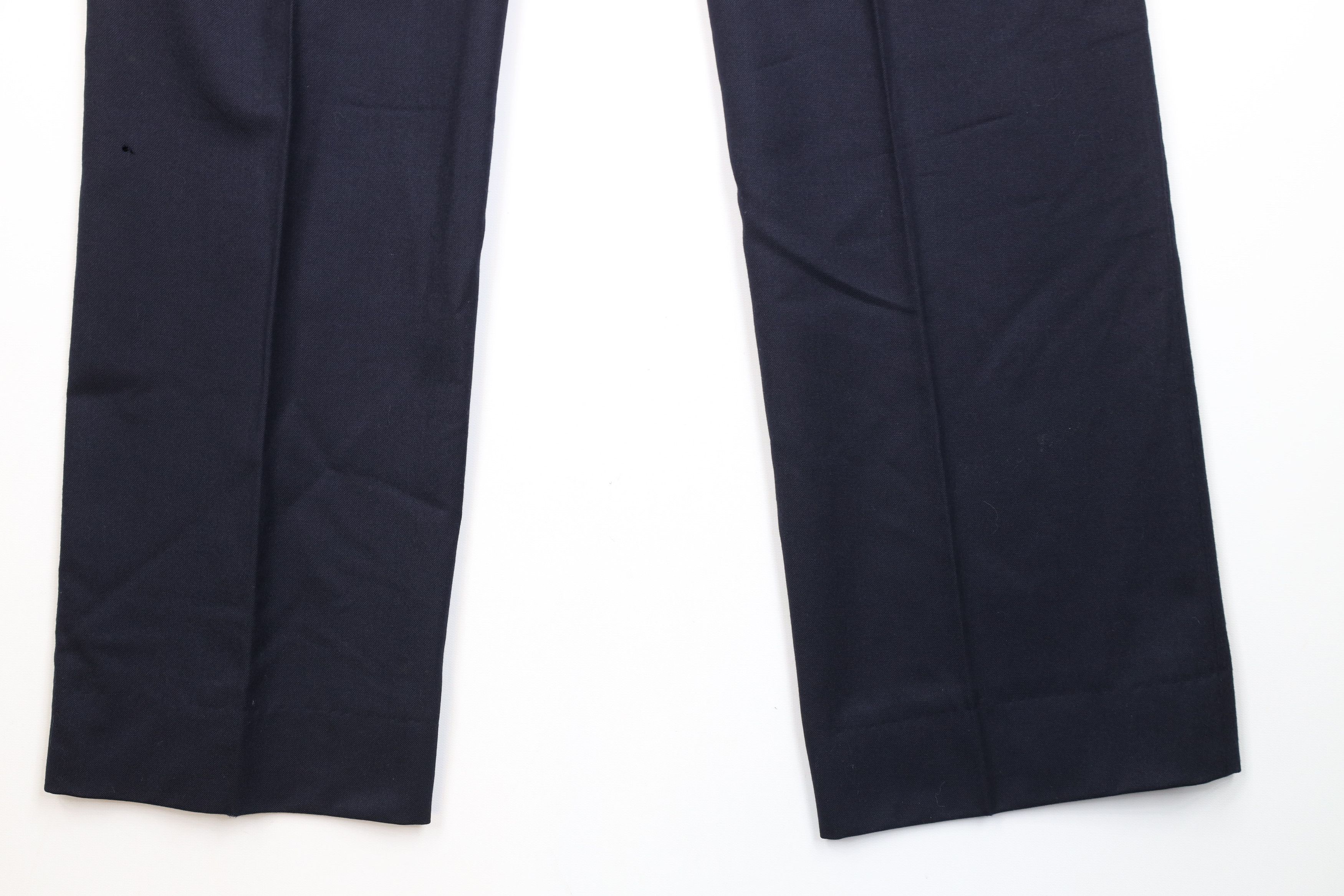 Vintage Vintage 70s Streetwear Wool Wide Leg Chino Pants Blue USA Size US 38 / EU 54 - 14 Thumbnail