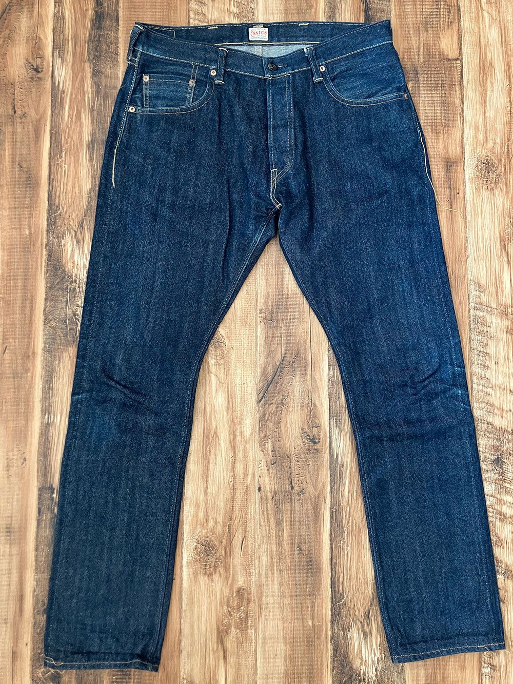 Japanese Brand CANTON OVERALLS 1963-106 W34 x L31 1966-type Tapered Size US 34 / EU 50 - 2 Thumbnail