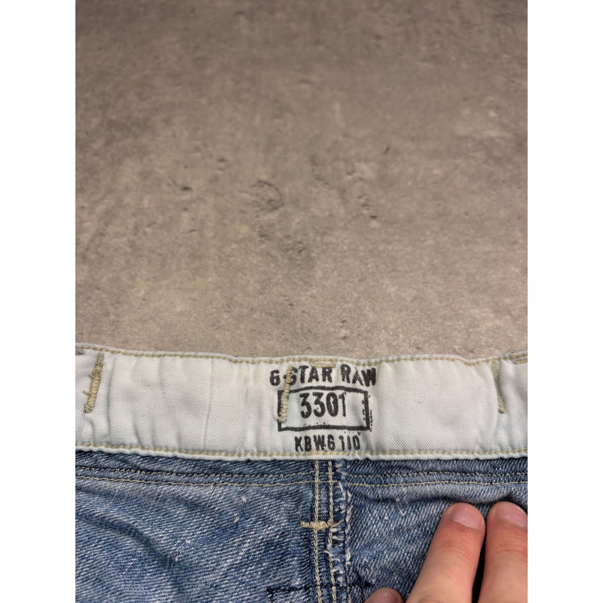 G-Star G-Star RAW 3301 Tapered Fit Jeans Distressed Blue Denim 32x3 Size US 32 / EU 48 - 10 Thumbnail