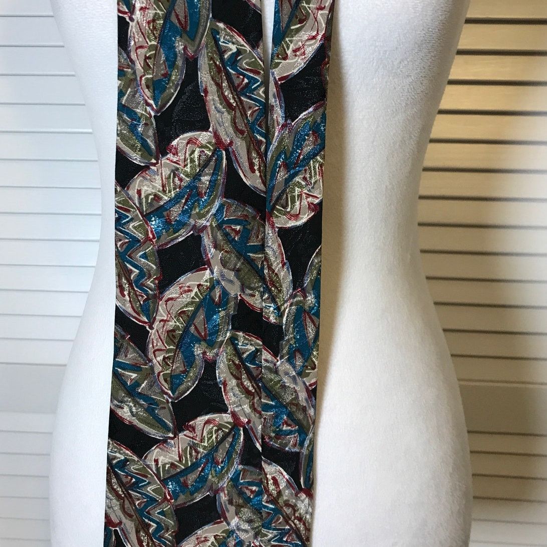 Other 7th Avenue Leaf Pattern Short Wide Mens Necktie Size ONE SIZE - 5 Thumbnail