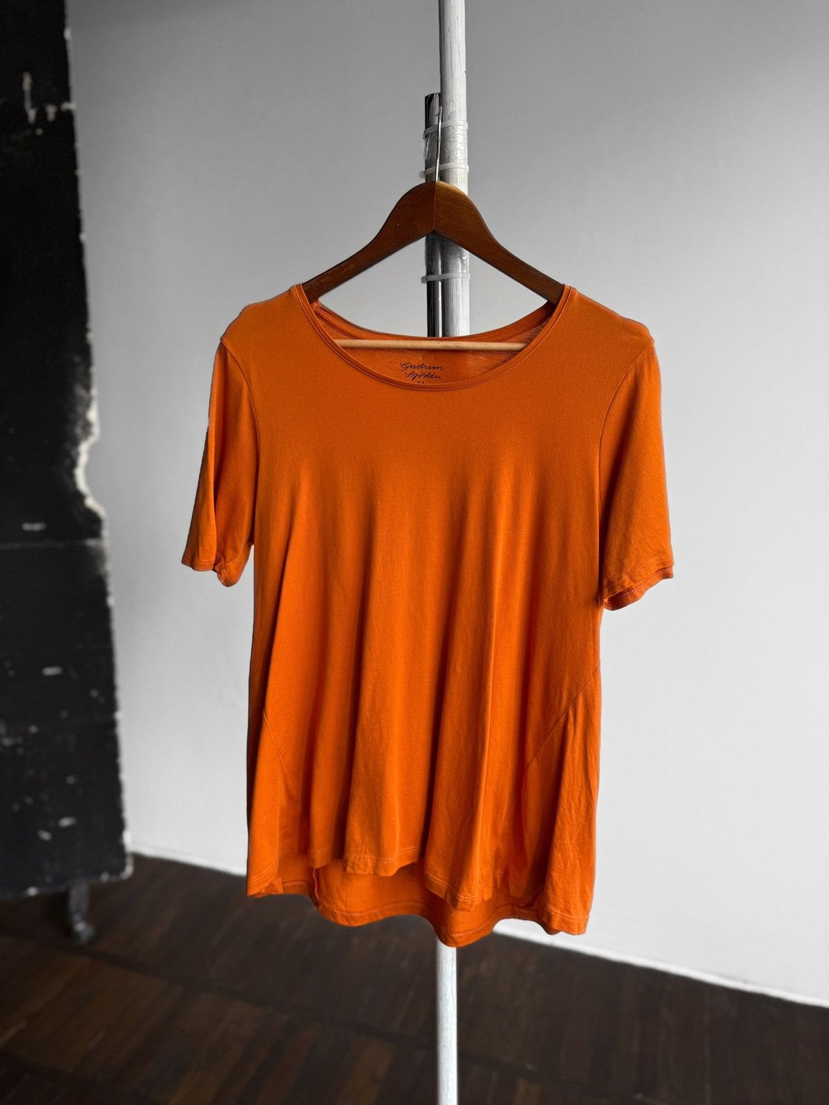 Gudrun Sjoden Gudrun Sjoden Womens Stretch Orange Short Sleeve Tunic Top Size M / US 6-8 / IT 42-44 - 1 Thumbnail