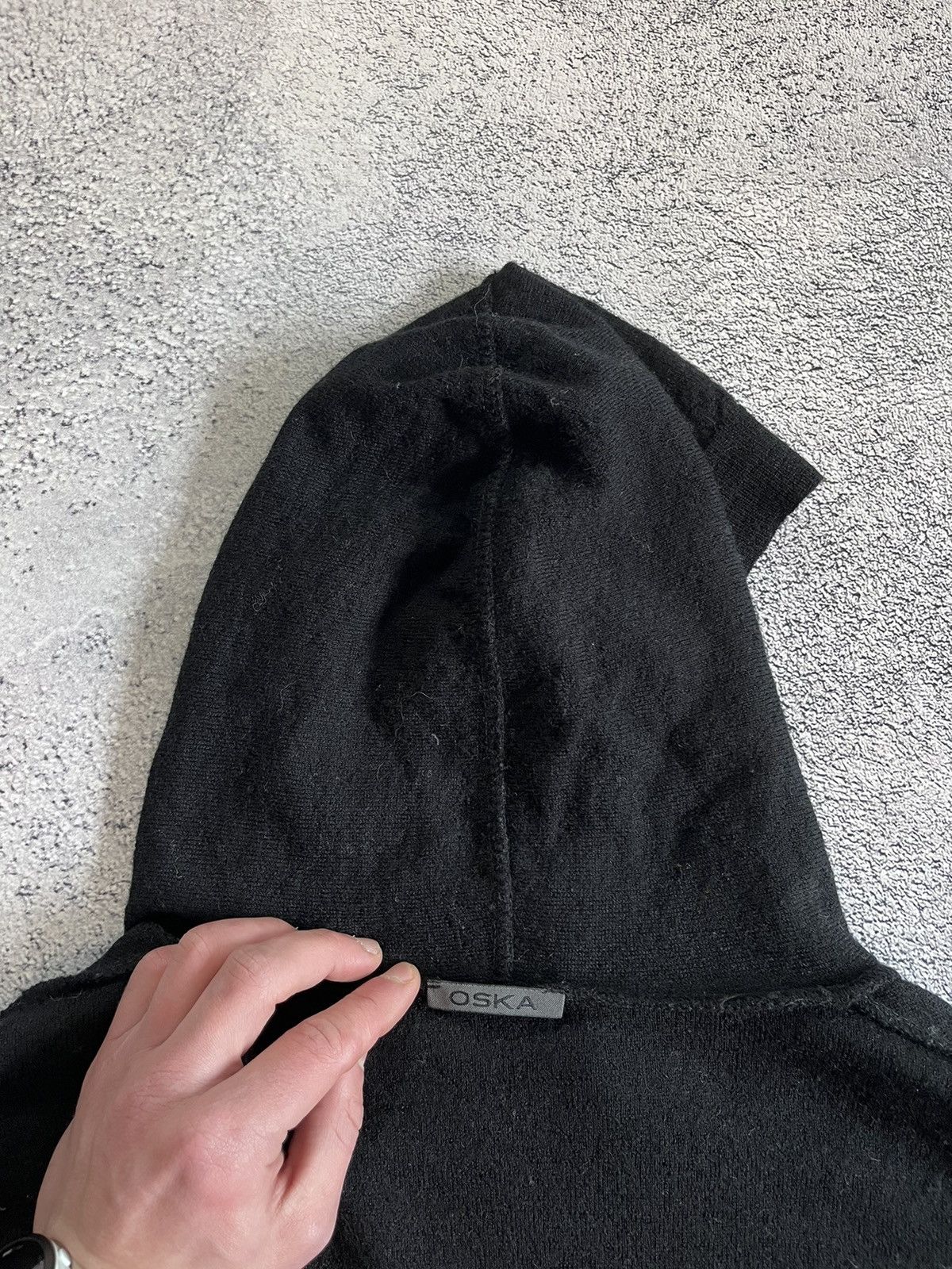 OSKA Oska Women Hoodie 100% Wool Black Oversized Hooded Size 1 Size ONE SIZE - 8 Thumbnail