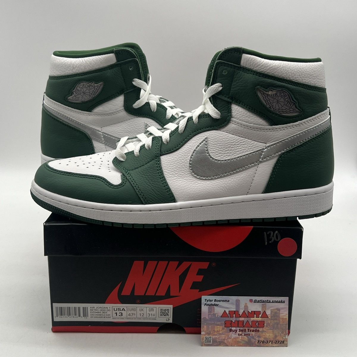 Nike Air Jordan 1 high gorge green Size US 13 / EU 46 - 1 Thumbnail