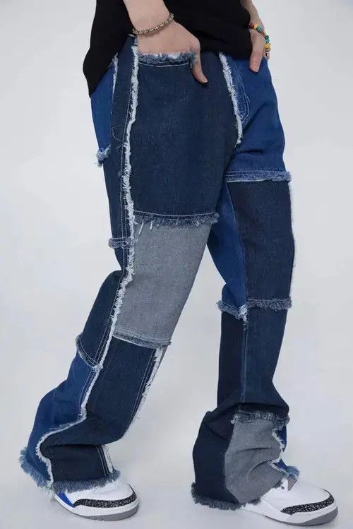 Japanese Brand × Vintage patchwork style punk pants Size US 32 / EU 48 - 2 Thumbnail