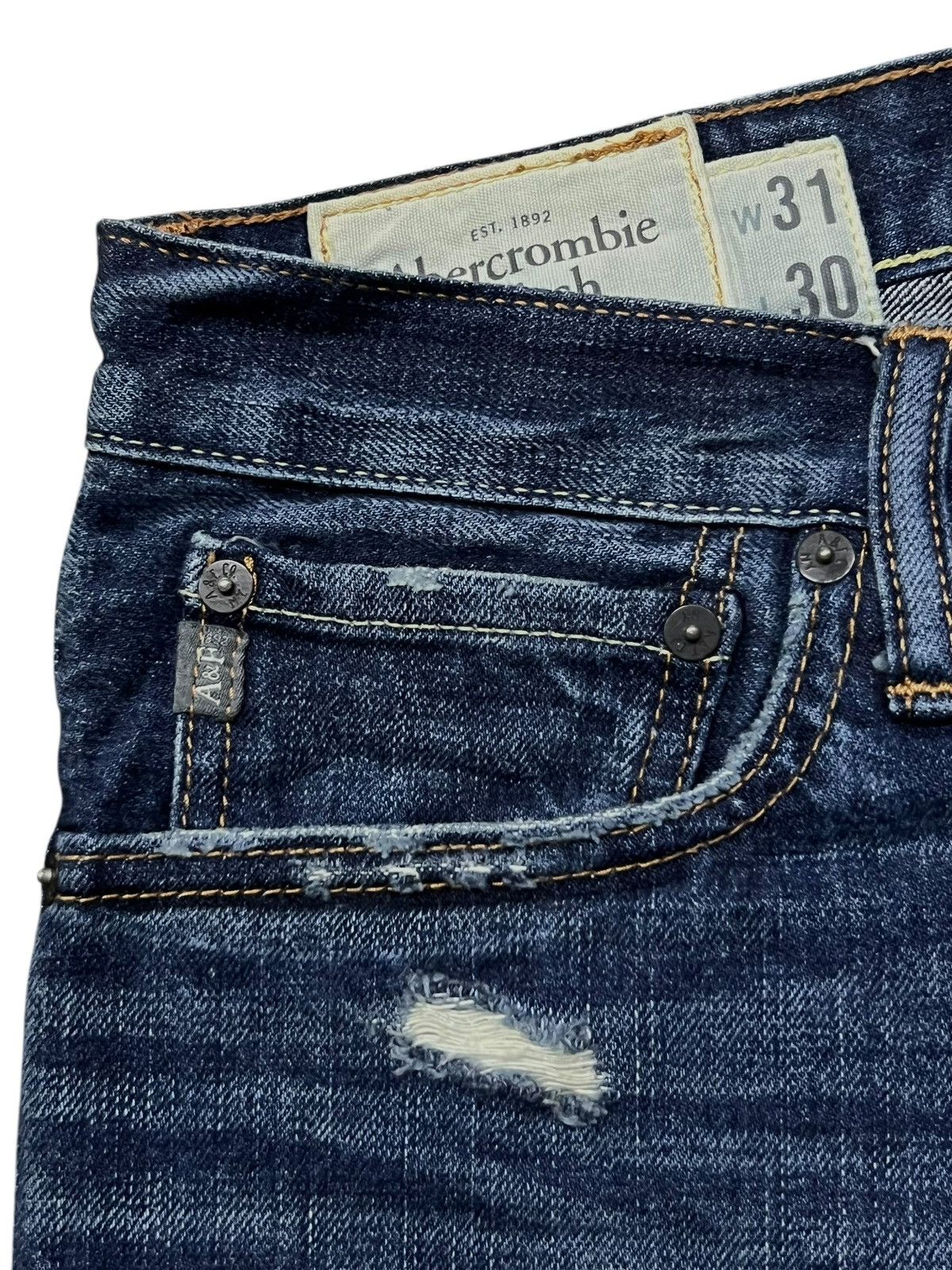 Abercrombie & Fitch Bootcut Vintage Abercrombie & Fitch New York - Faded Wash Size US 34 / EU 50 - 8 Thumbnail