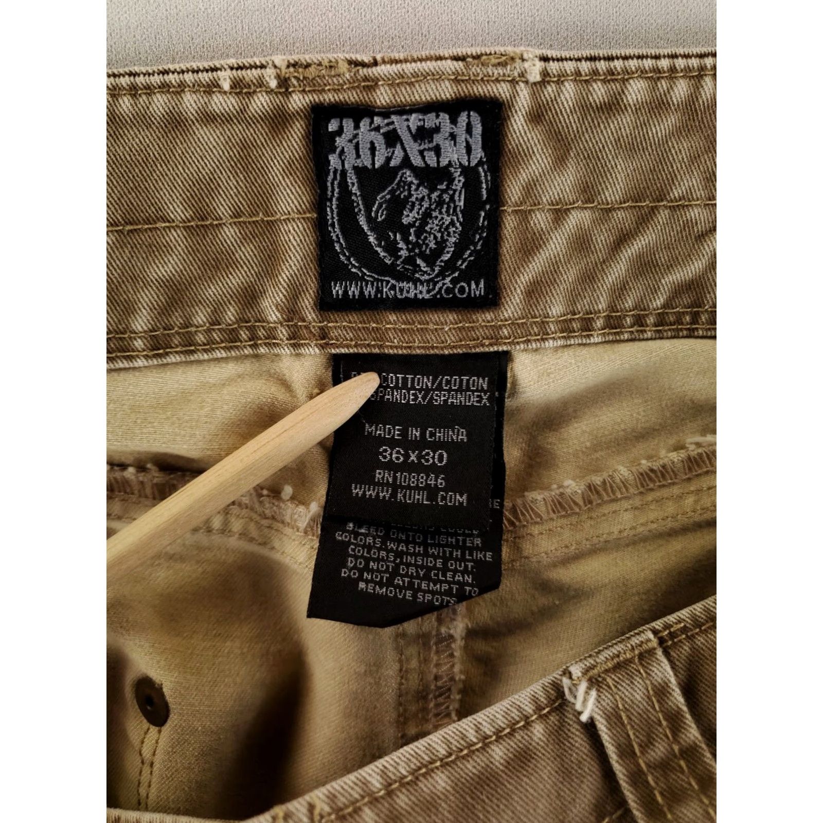Vintage VINTAGE KÜHL Rydr Pants Jeans Brown Mens 36x32 36x29 Actual Dye Patina Hiking Pants Size US 36 / EU 52 - 3 Thumbnail