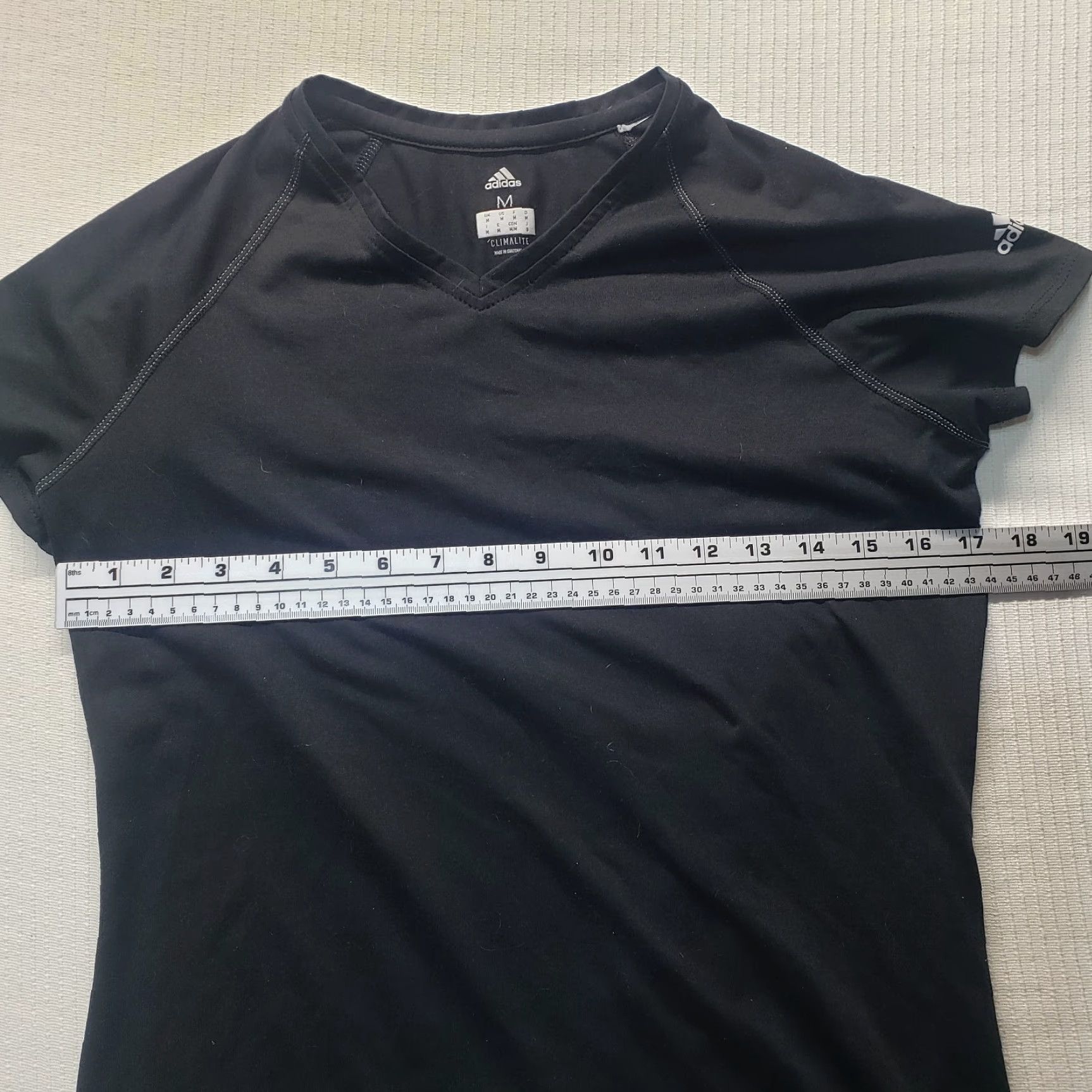 Adidas Adidas Black T-Shirt Climalite V-Neck Activewear Top Adult Women's S Small Size S / US 4 / IT 40 - 3 Thumbnail