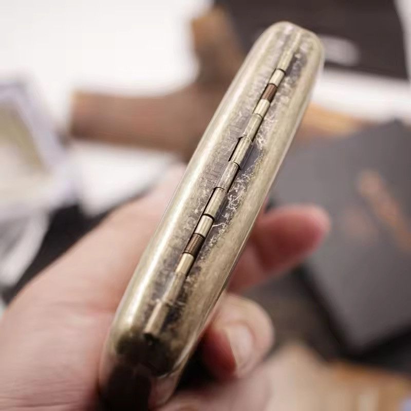 Other Vintage Metal Brass Cigar Storage Box Case Size ONE SIZE - 4 Thumbnail