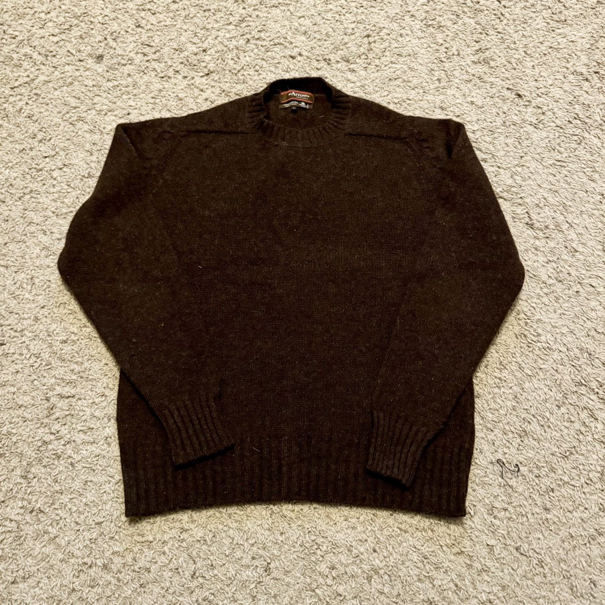 Arrow VINTAGE 70s BROWN ARROW SWEATER! Size US L / EU 52-54 / 3 - 1 Thumbnail