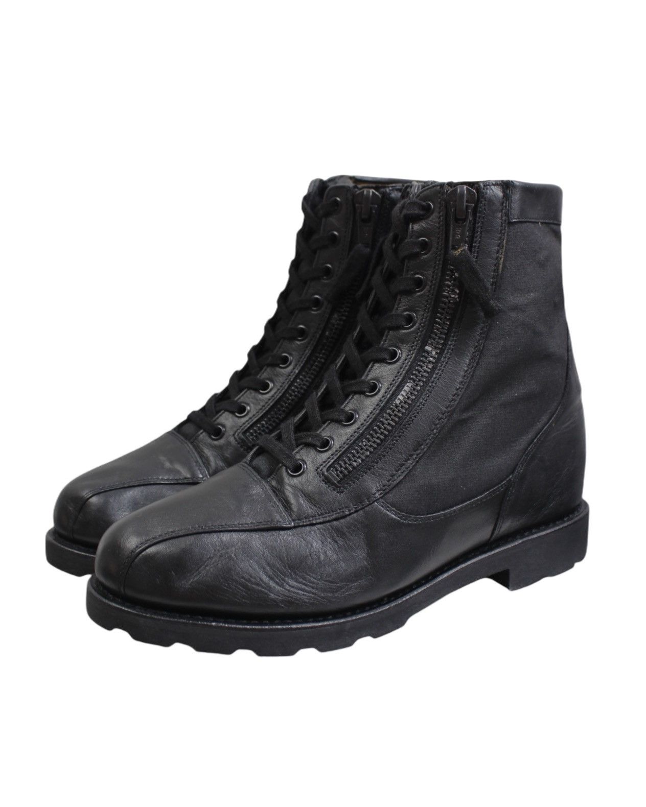 Vintage 2014 ARMY FRENCH LEATHER BOOTS Size US 10 / EU 43 - 1 Thumbnail