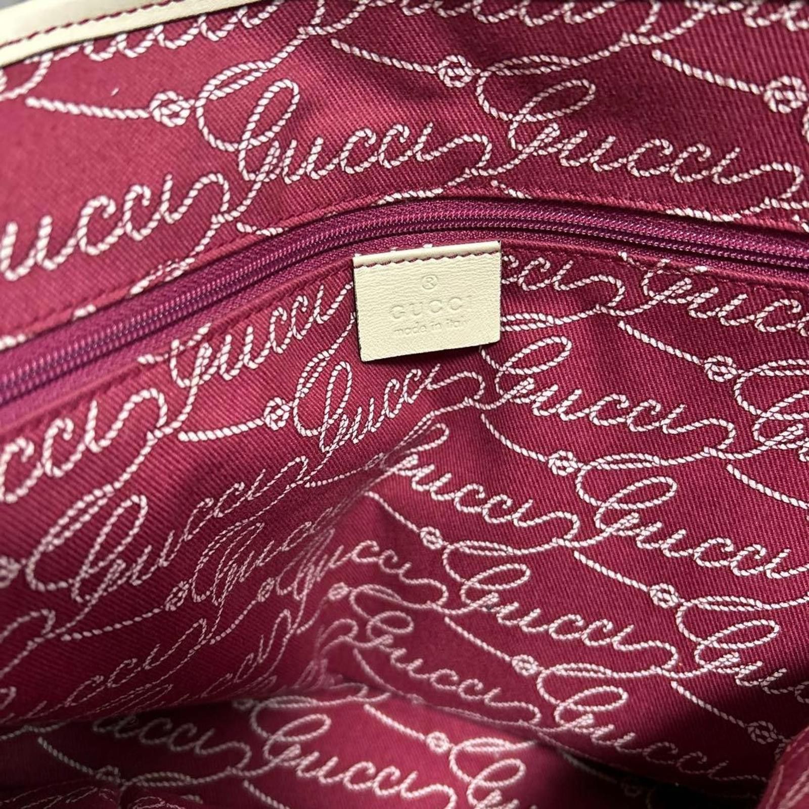 Gucci Gucci - Burgundy and Cream Tote Bag Size ONE SIZE - 7 Thumbnail