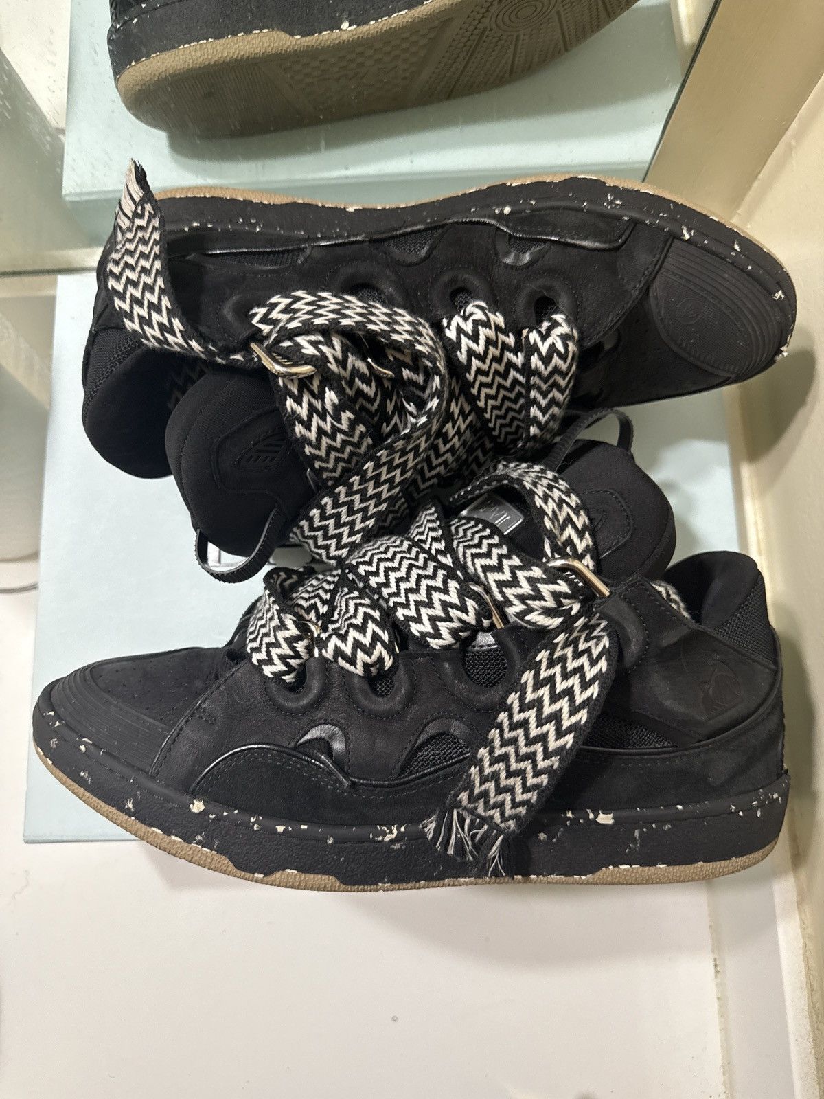 Lanvin Lanvin Curb Sneakers Black w White Laces Size US 14 / EU 47 - 5 Thumbnail