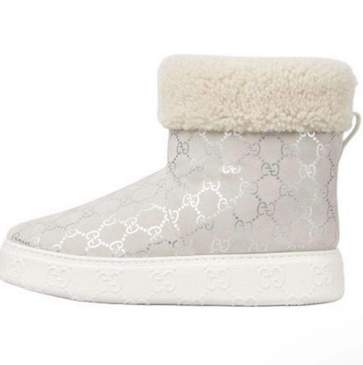 Gucci Gucci Shorts Snow Boots with Merino Trim Silver Size US 8 / IT 38 - 1 Thumbnail