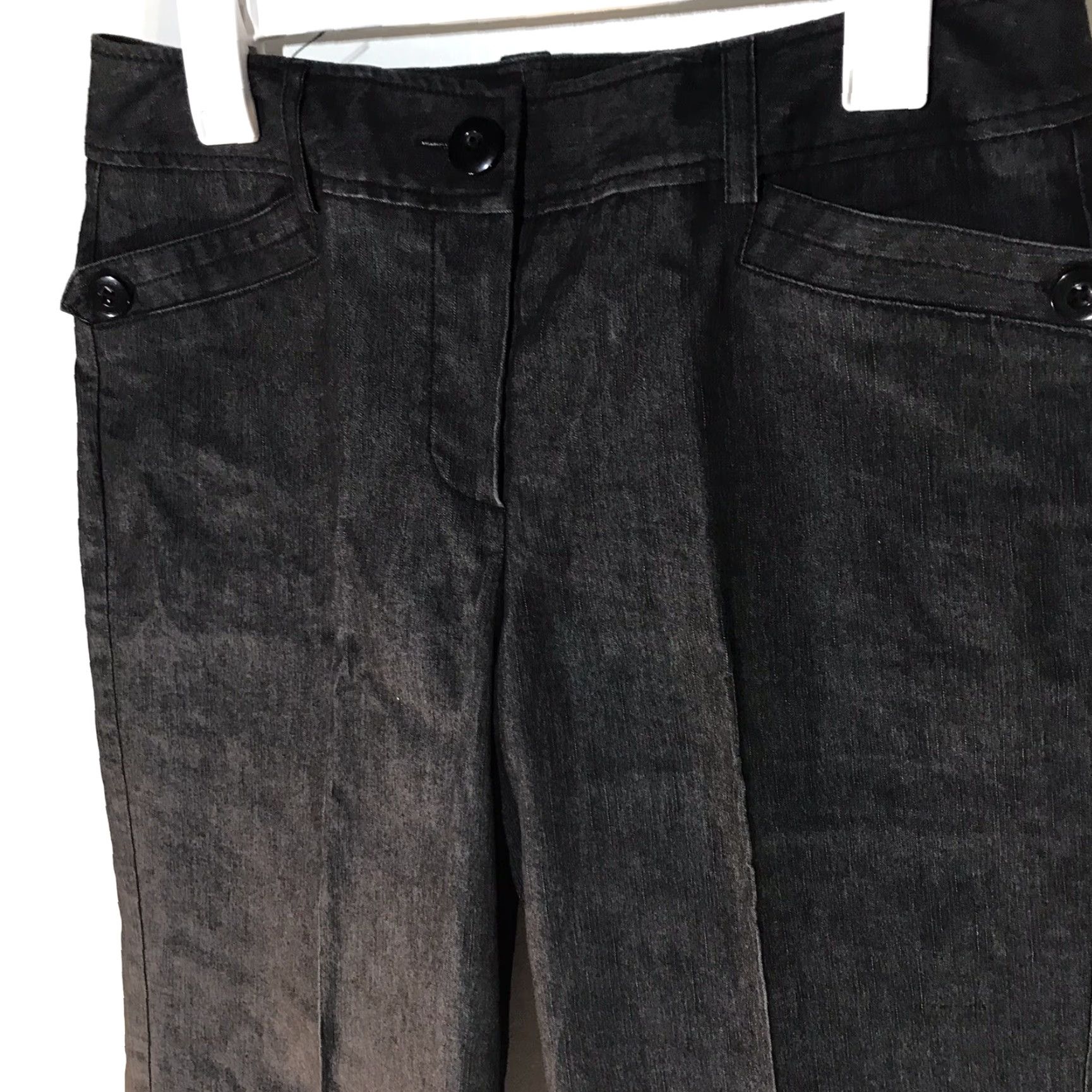 Vintage New Directions Black Wide Leg Dress Pants Womens Size 10 Straight Leg Pants Size 32" / US 10 / IT 46 - 2 Thumbnail