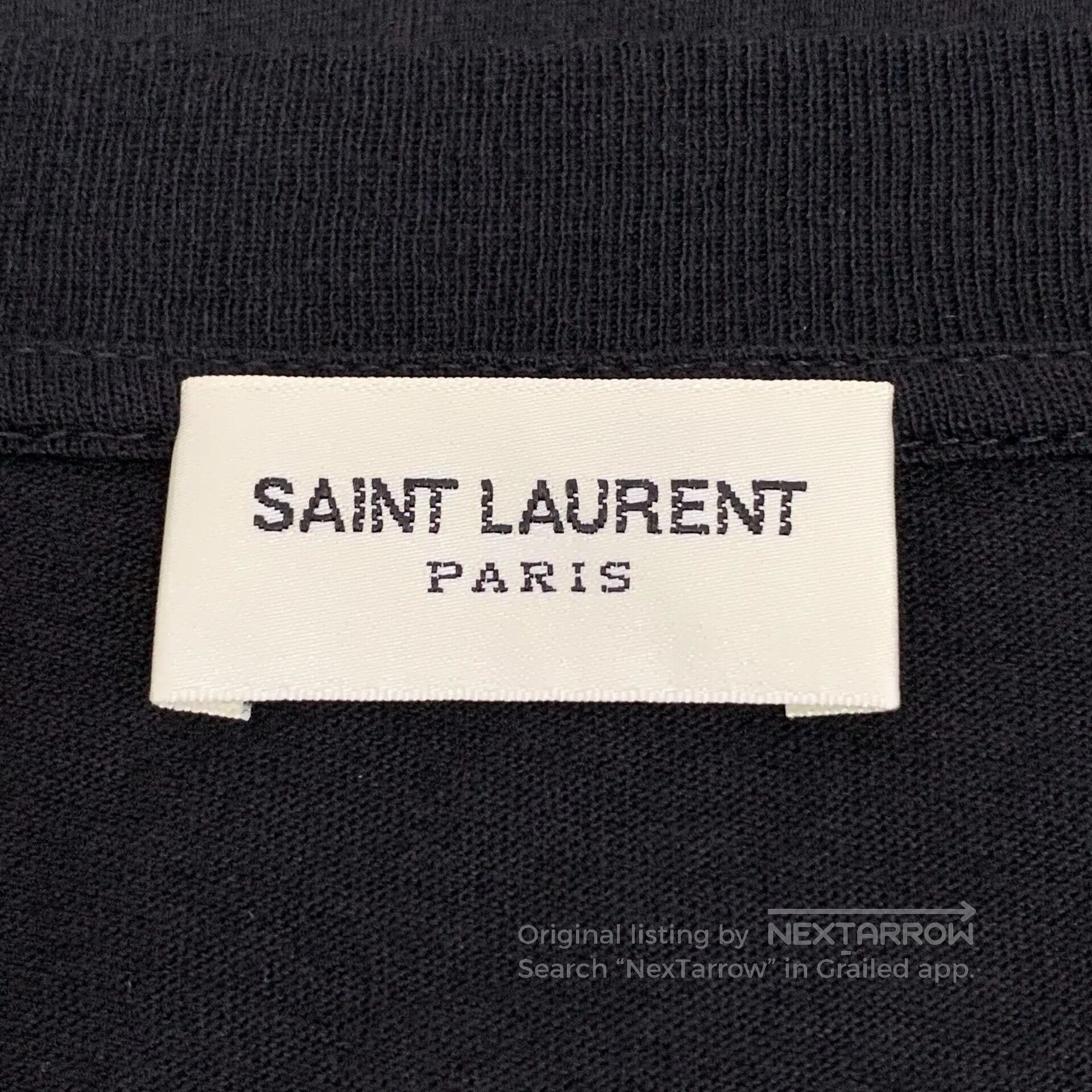 Saint Laurent Paris Saint Laurent Paris Black cotton round neck short sleeve T Size US S / EU 44-46 / 1 - 5 Thumbnail