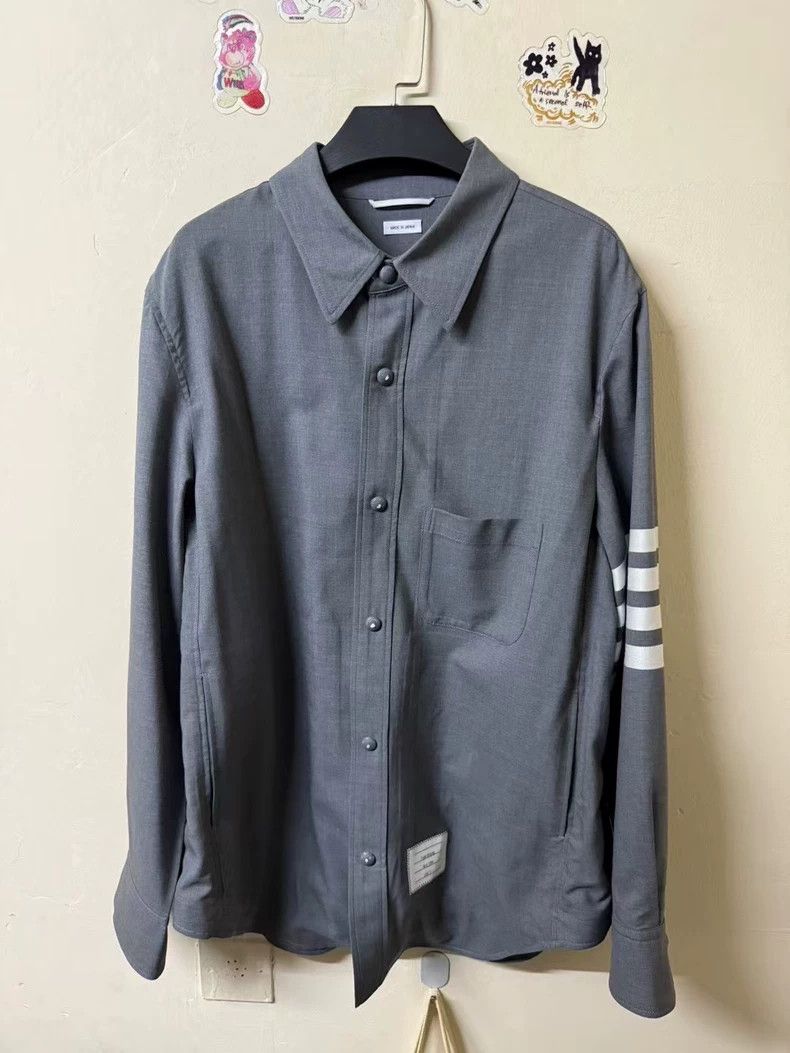 Thom Browne Thom browne Wool shirt jacket 2504-Nextarrow Size US M / EU 48-50 / 2 - 1 Thumbnail