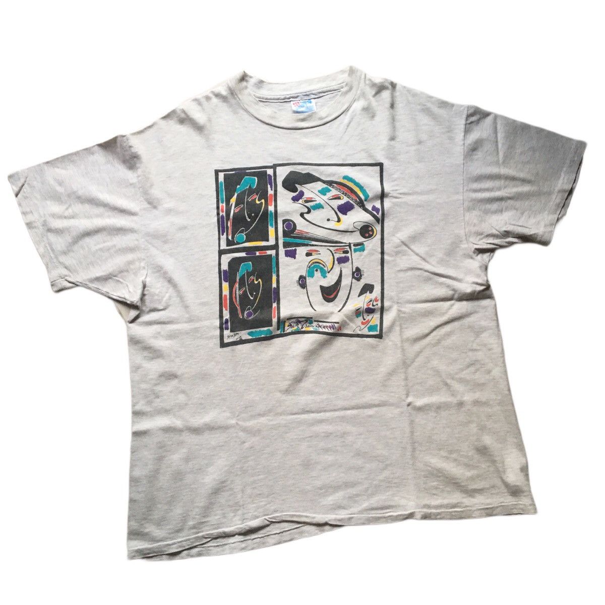 Fuck Art, Make Tees × Vintage VTG Human Face - ART TEES Size US XL / EU 56 / 4 - 1 Thumbnail