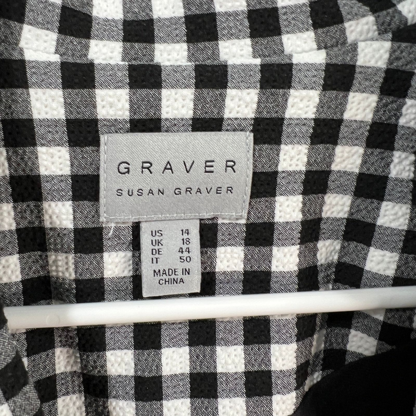 Other Susan Graver Yarn Dyed Woven Gingham Size XL / US 12-14 / IT 48-50 - 3 Thumbnail