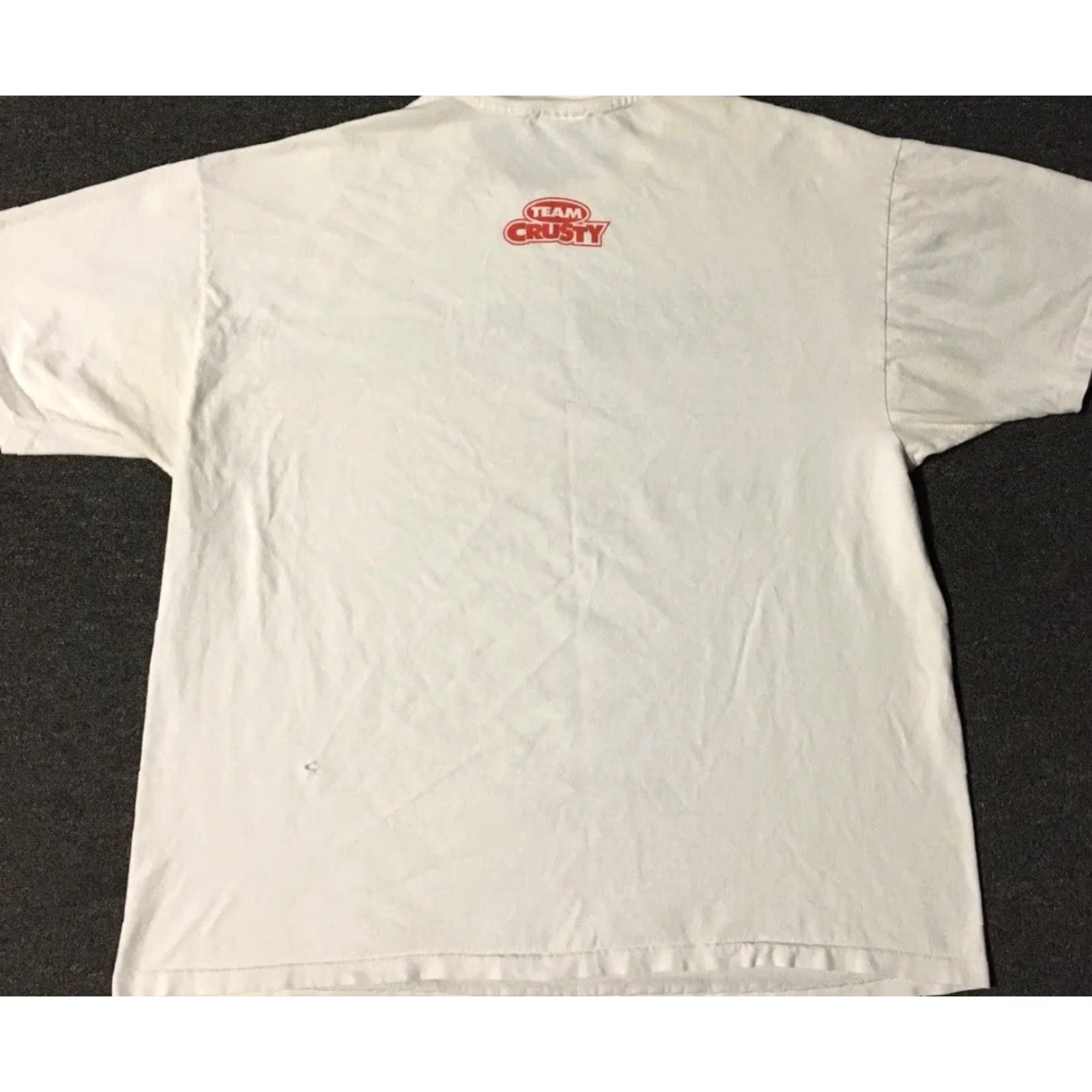 Rusty Vtg 90s Crusty Middle Finger Faded Tommy Flag Shirt XXL Funny Crude Joke Grunge Shirt Mens 2XL White USA Parody Distressed Style Size US XXL / EU 58 / 5 - 2 Thumbnail