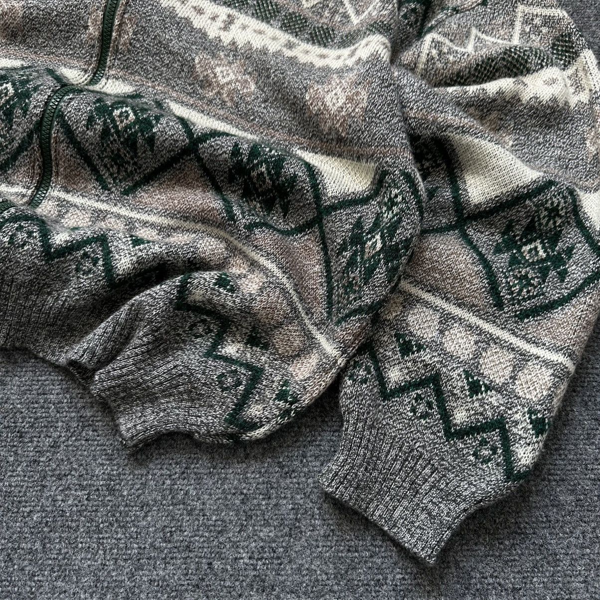 Aran Isles Knitwear VTG Western Man’s Zip Sweater Crazy Size L Abstractive Very Size US L / EU 52-54 / 3 - 10 Thumbnail