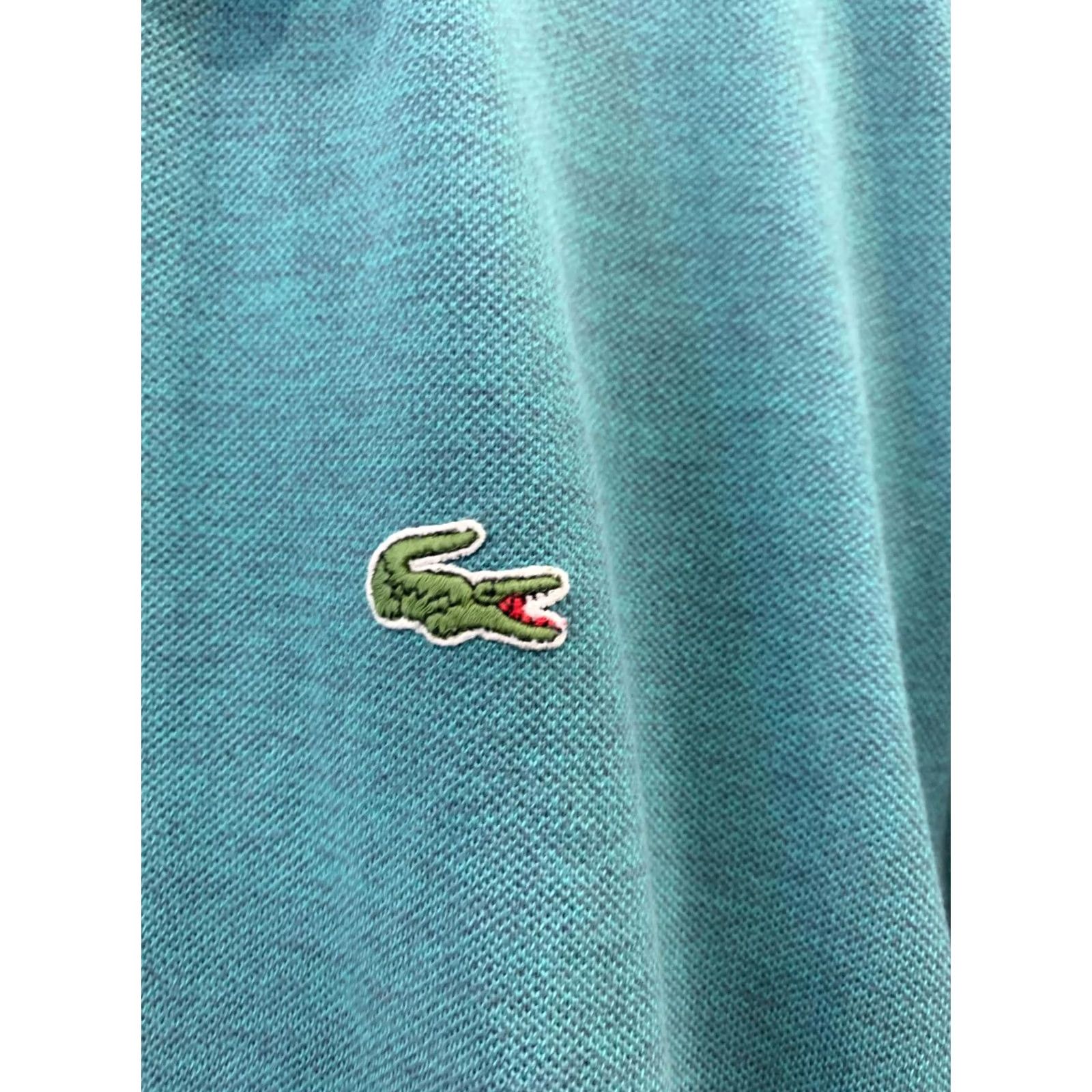 Lacoste VTG Lacoste Polo Shirt Made France Teal Heathered 80s XL Men Size US XL / EU 56 / 4 - 7 Thumbnail