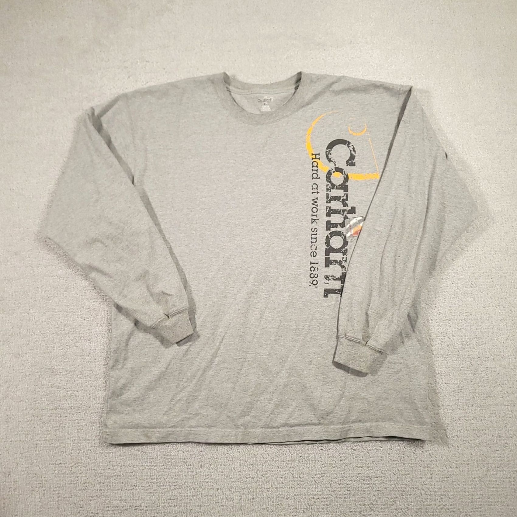Carhartt VINTAGE Carhartt Shirt Mens XL Crewneck Long Sleeve Graphic Workwear Distressed Size US XL / EU 56 / 4 - 2 Thumbnail