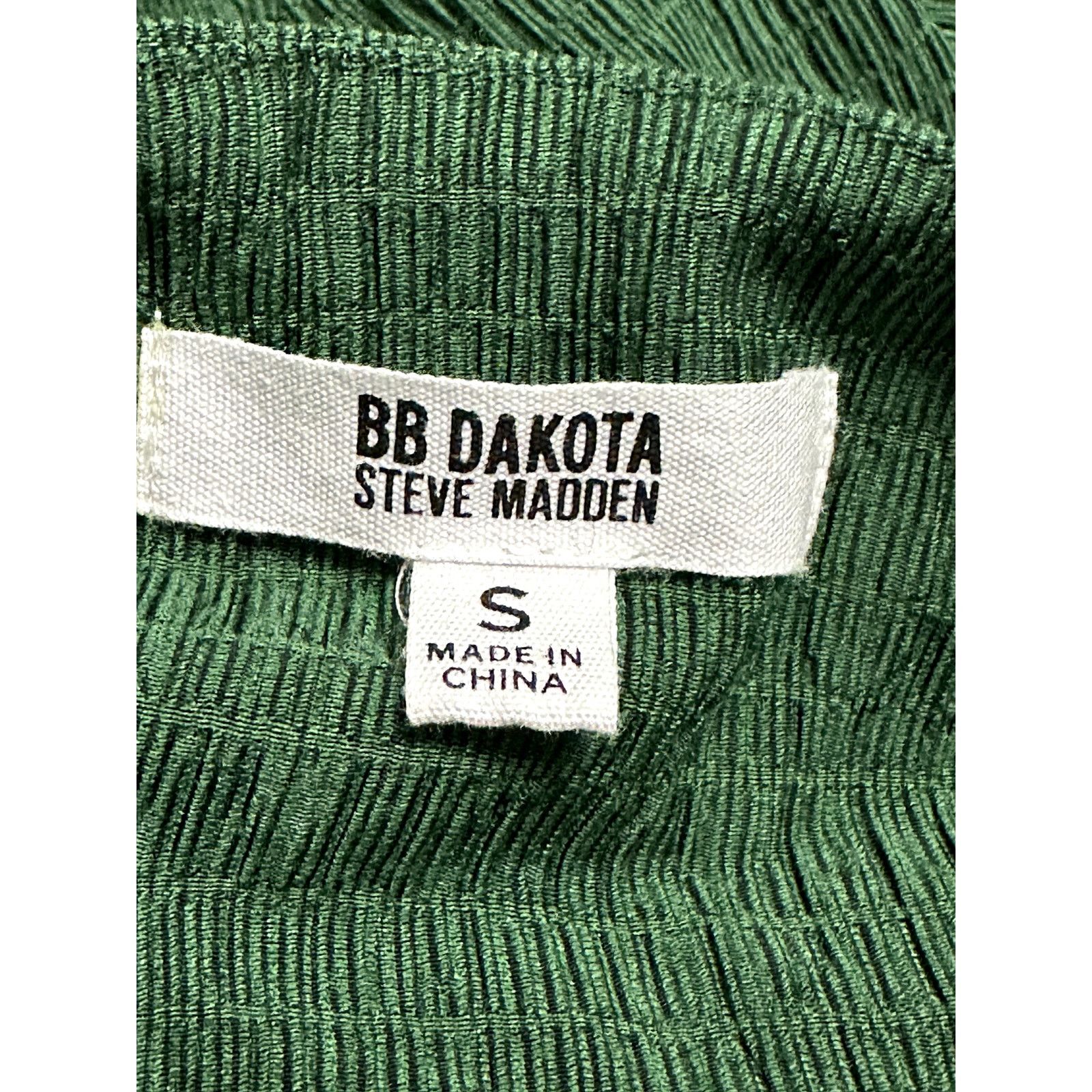 BB Dakota BB Dakota Mini Dress Textured Button Long Sleeve Green S Size S / US 4 / IT 40 - 8 Thumbnail