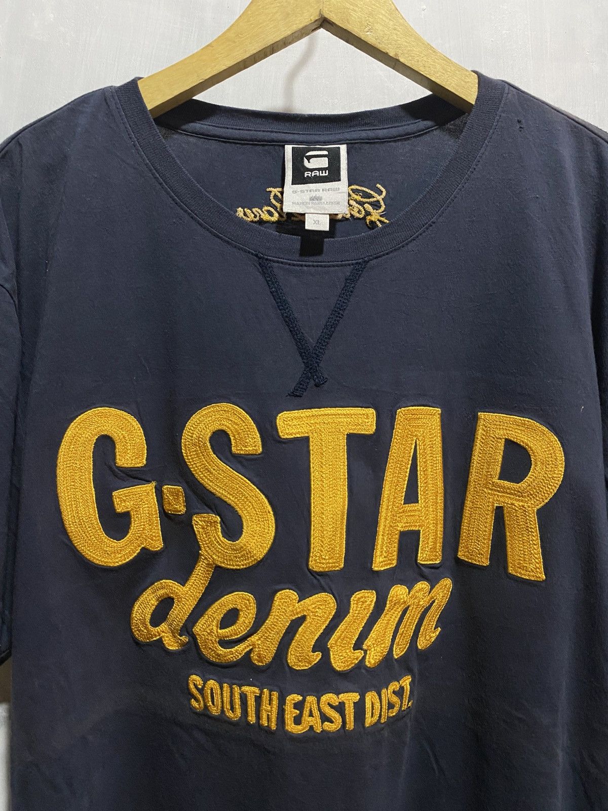 G-Star g-star raw denim embroidery logo tshirt Size US XL / EU 56 / 4 - 1 Thumbnail
